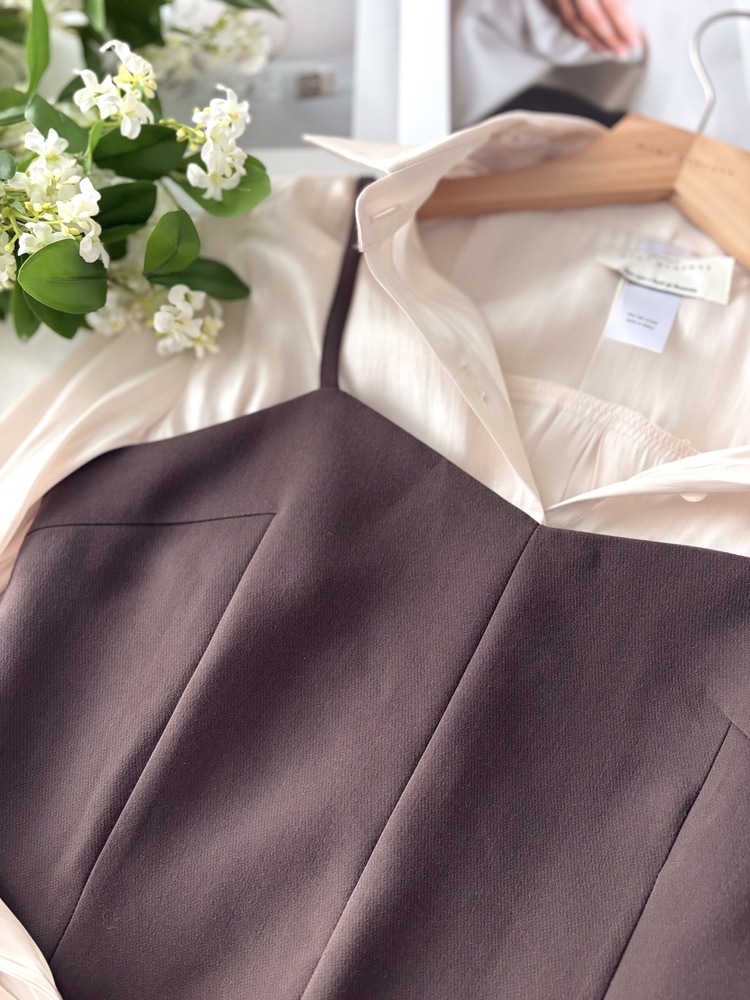 Contour Slip Dress (Brown)