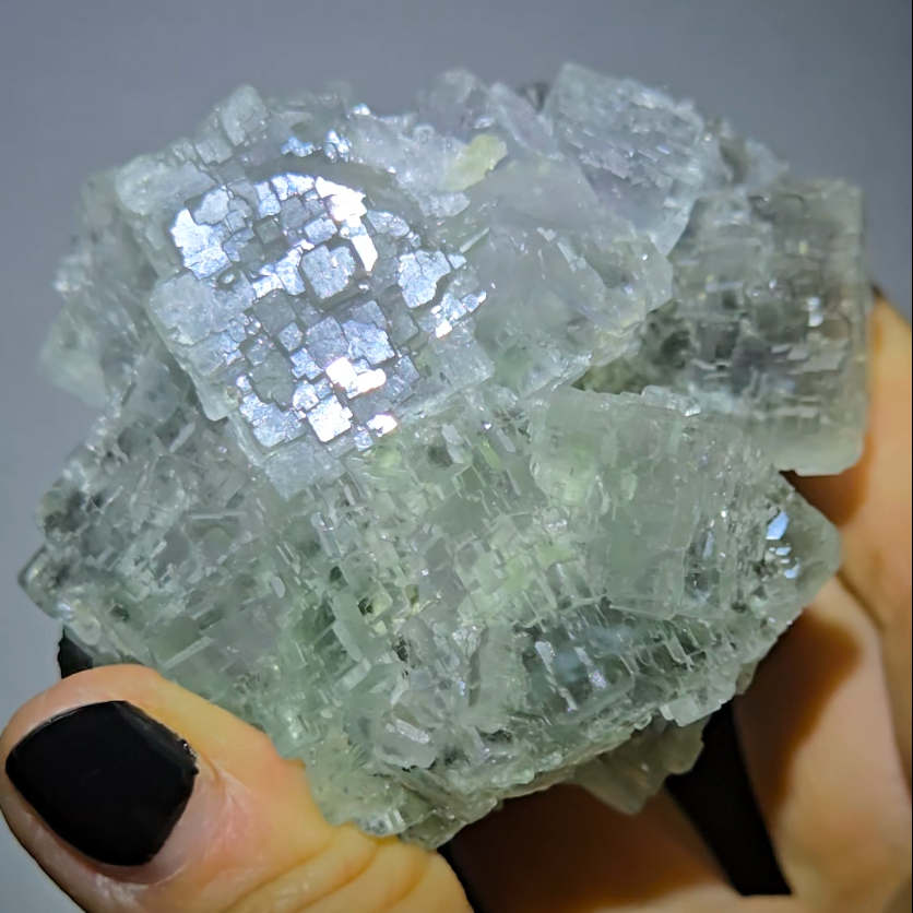 QR code cubic fluorite from Xianghualing - FL341
