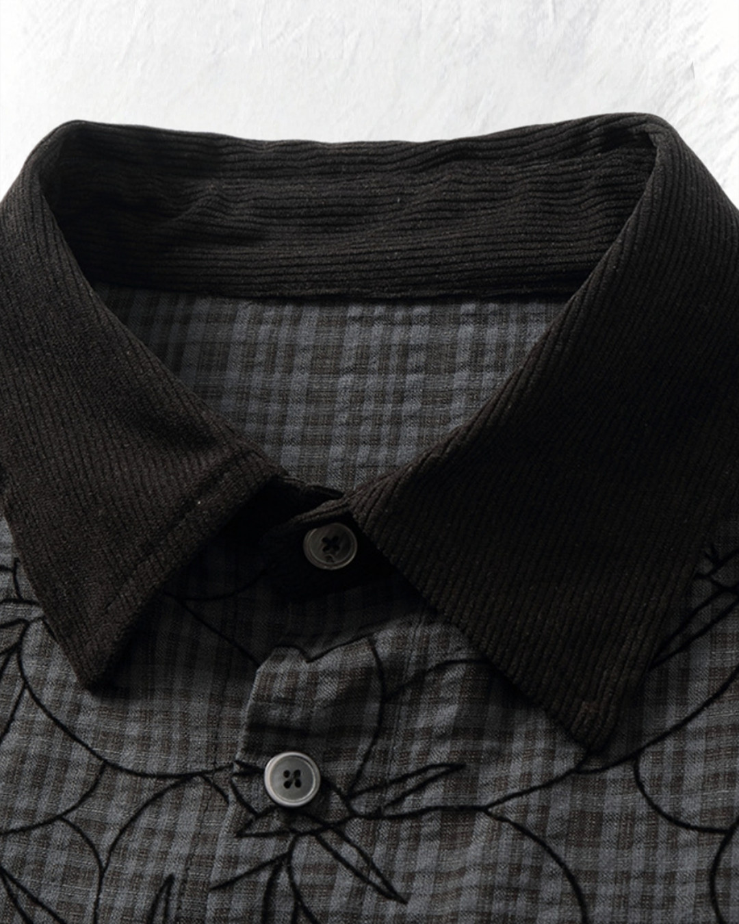 M07綉花滿印短袖襯衫