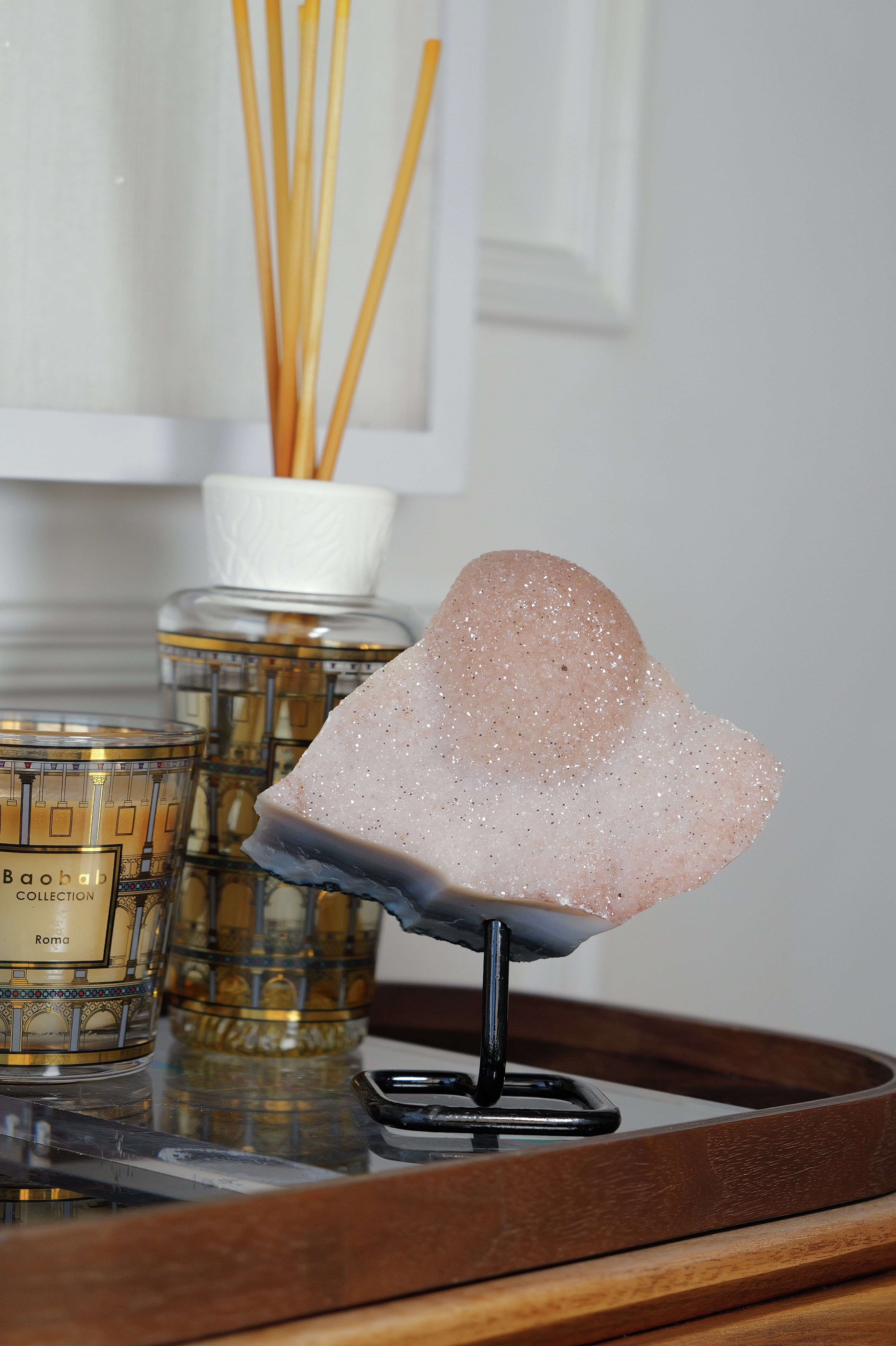 ༒14.5cm閃閃沙糖粉橙瑪瑙擺件༒AG.A31C58G7NN-RA27*3nm~