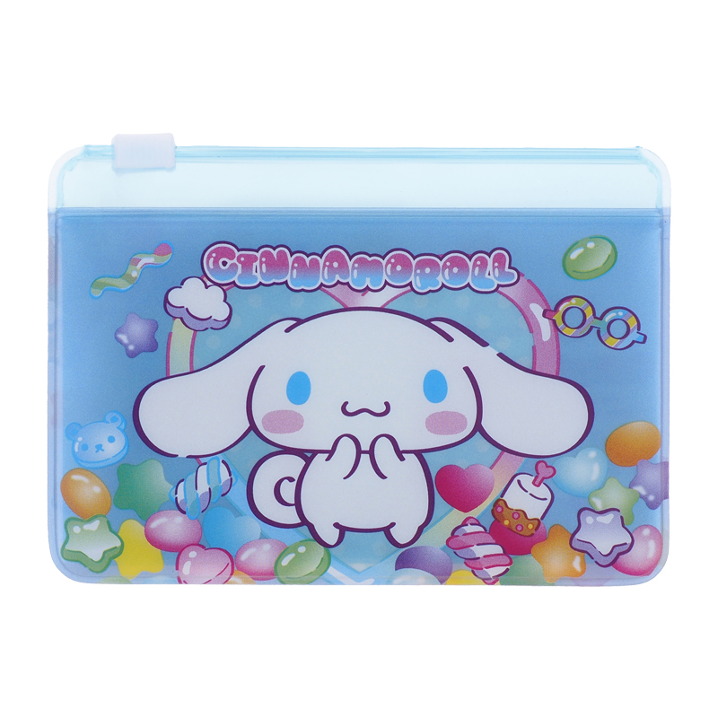 Cinnamoroll Two Layers Pearl PVC Card Holder w/ Zipper 有膠拉鍊PVC 雙層咭片套