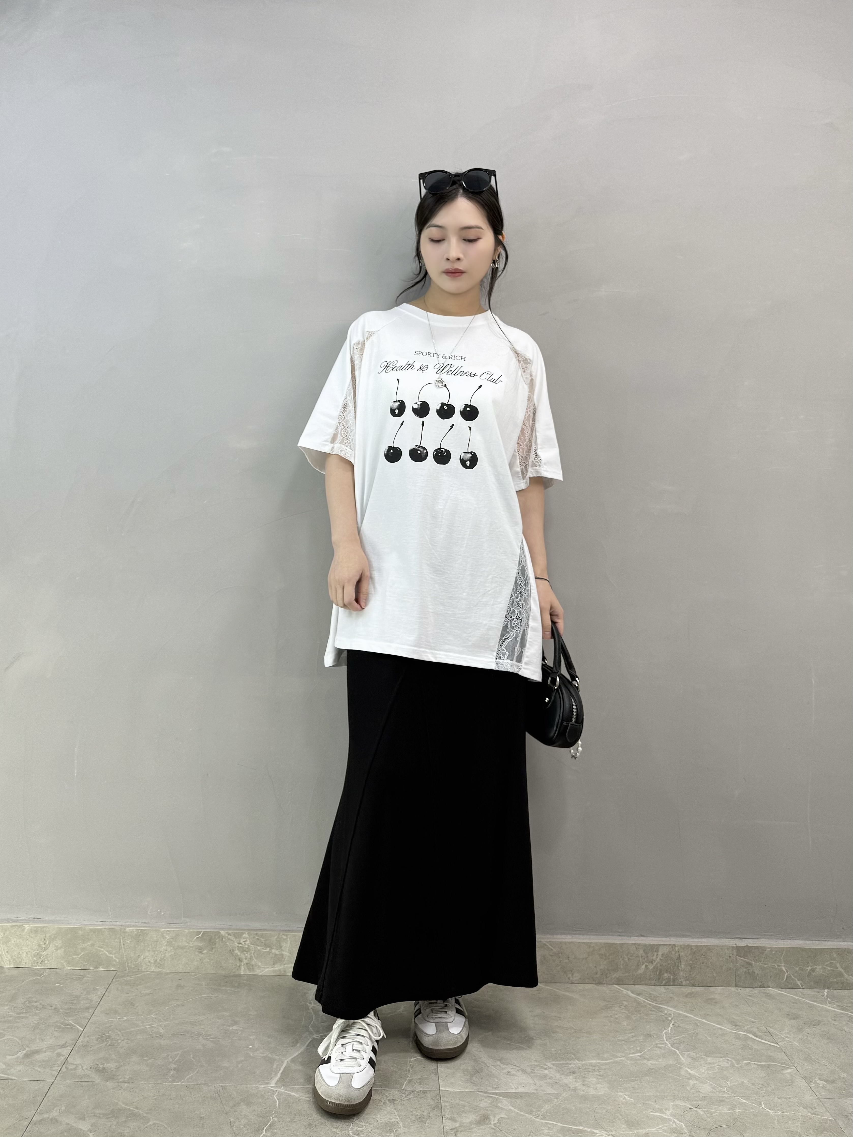 Y76 Lace 車厘子Tee