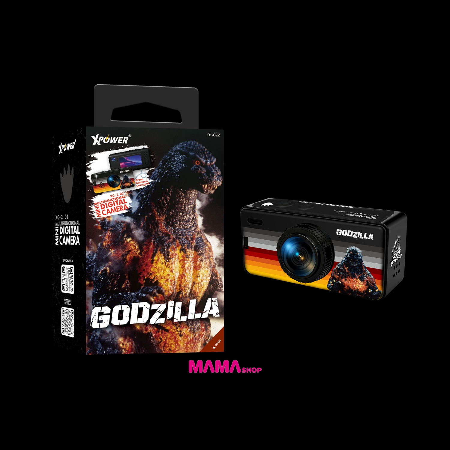 Godzilla 哥斯拉 XC2 迷你數碼相機 D1-GZ2