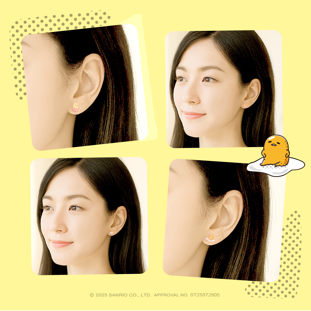 📦訂購 台灣限定 三麗鷗SanrioＸSTORY 故事銀飾 Gudetama經典系列 蛋黃哥造型耳環