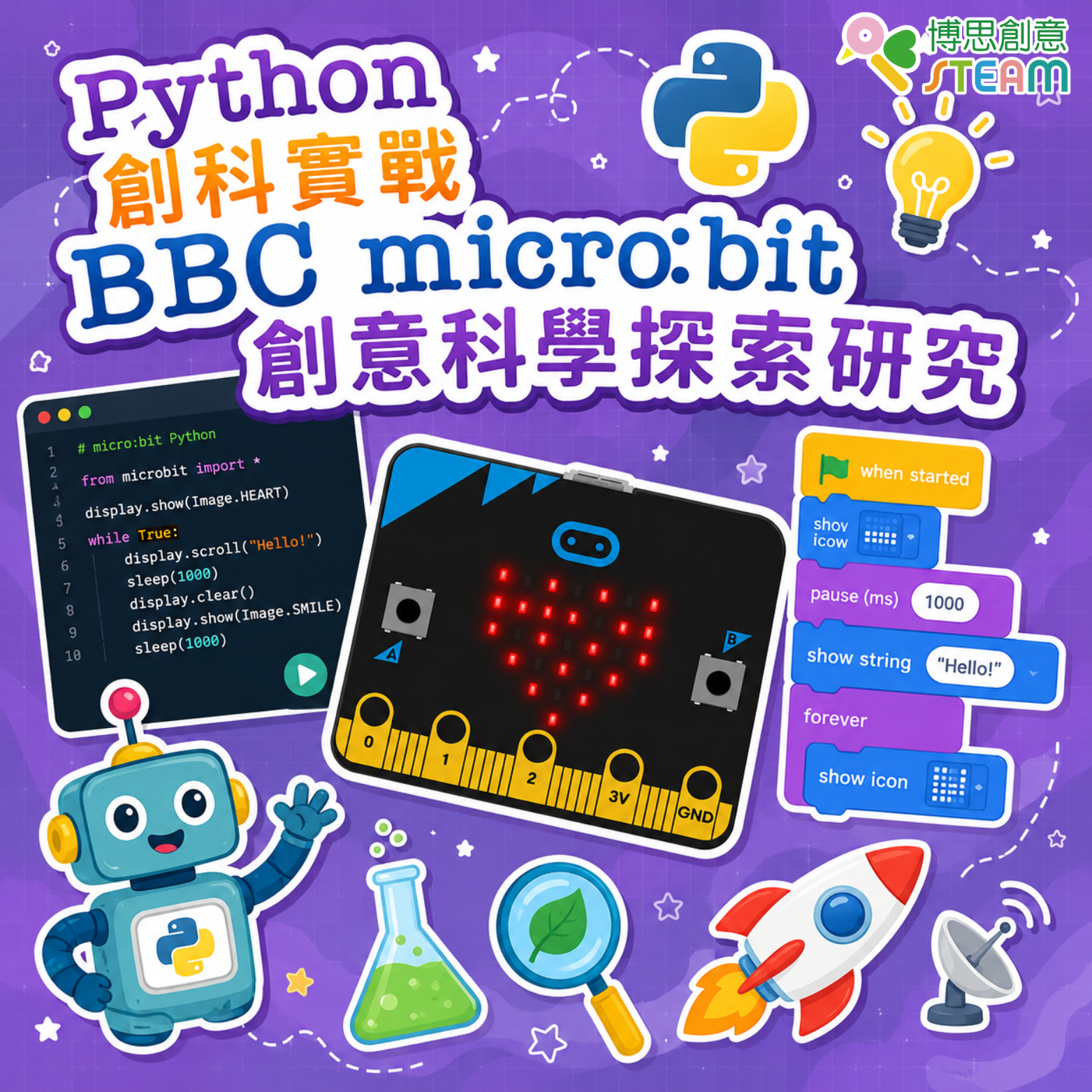 Python 創科實戰 BBC micro:bit 創意科學探索研究