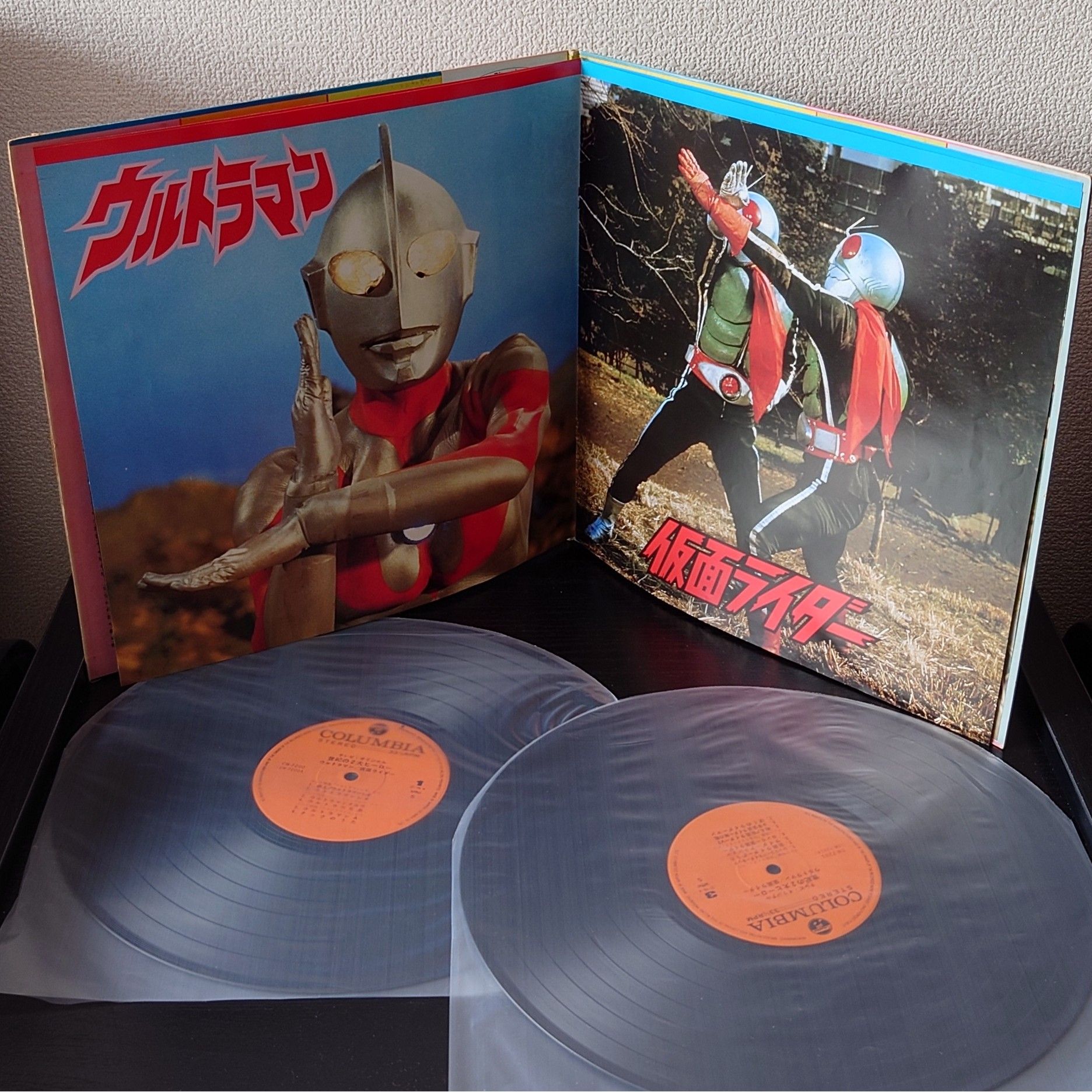 (極罕) 日本特撮 < ULTRAMAN / 幪面超人 世紀2大英雄 > 1979 LP黑膠專輯 (共2碟)