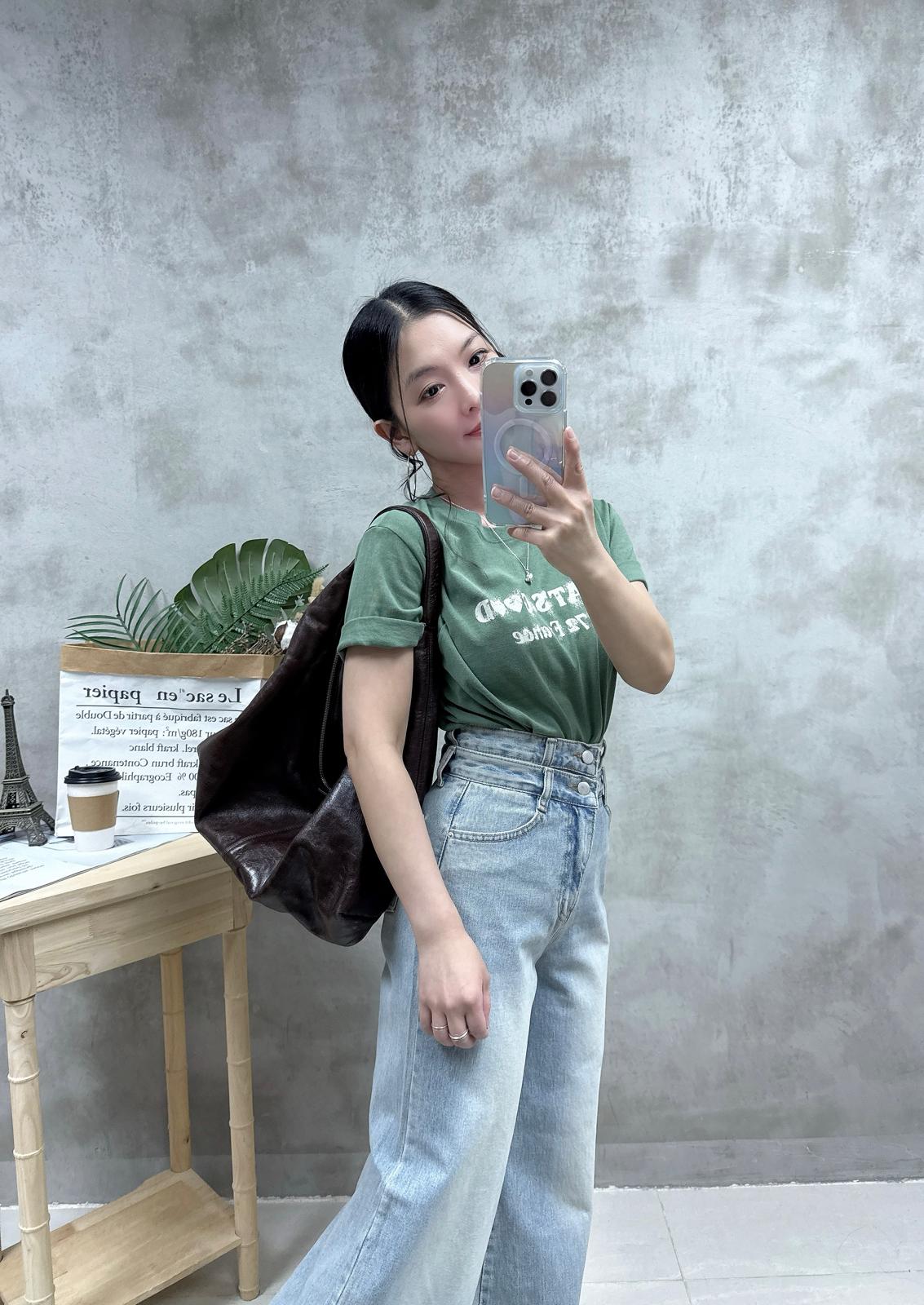 B15 雙層腰洗水牛仔褲