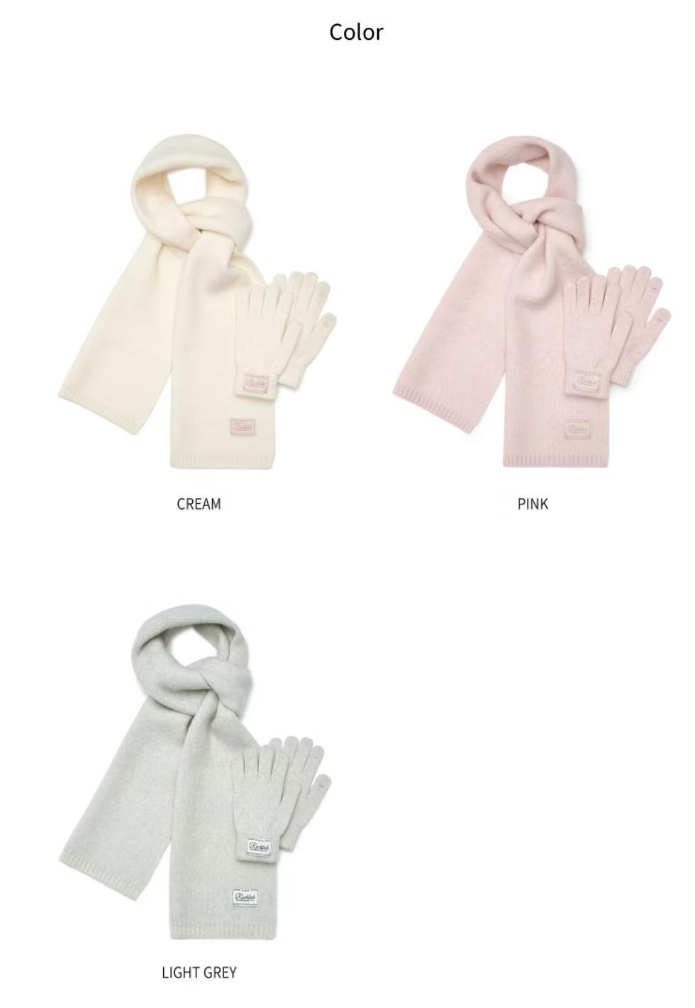 rockfish圍巾手襪禮盒 🉐限時折扣 三個顏色：pink / cream /light grey