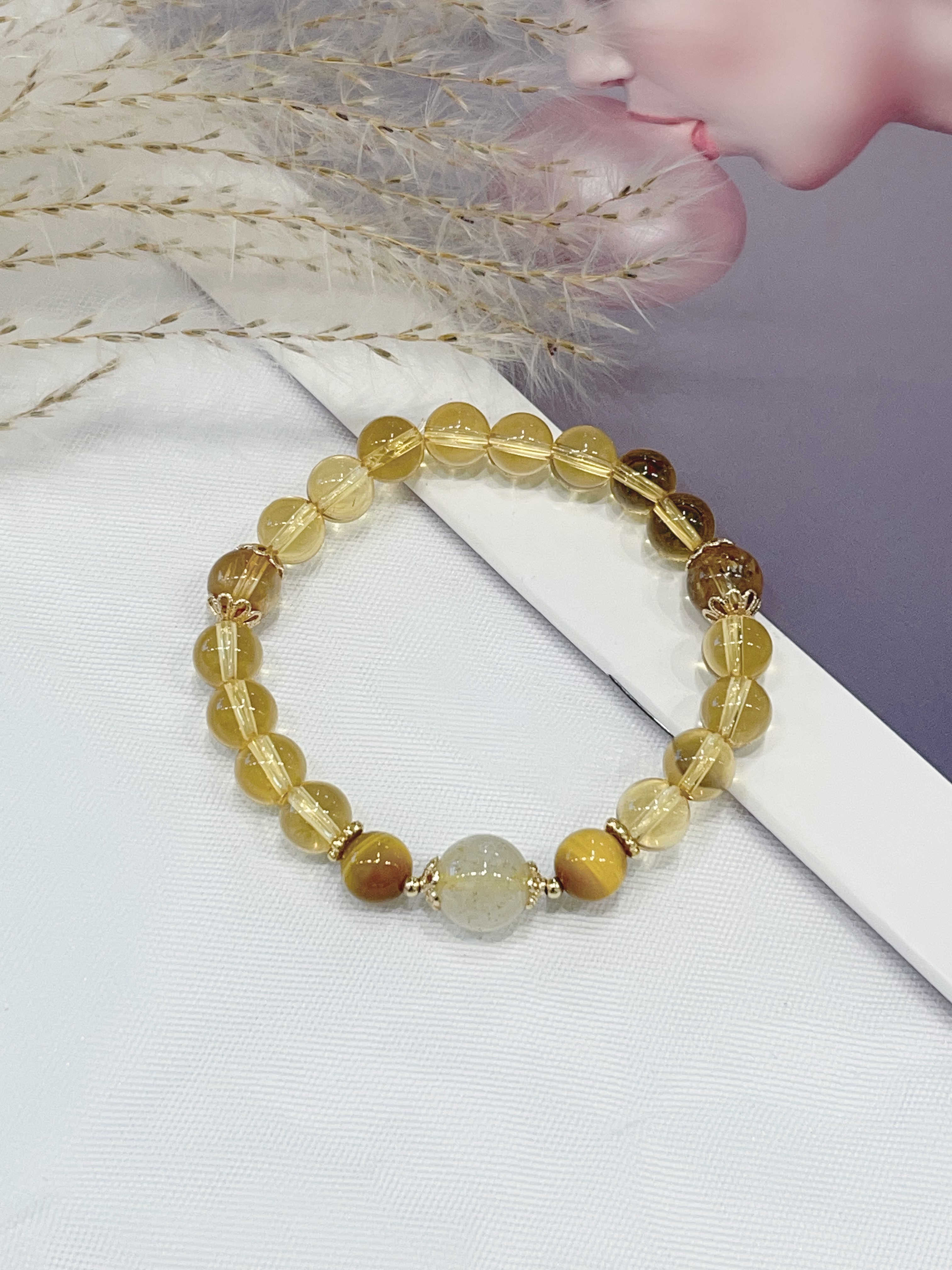 ✨ 金发晶 × 金虎眼 × 黄水晶手串 Golden Rutilated Quartz & Yellow Tiger Eye & Citrine