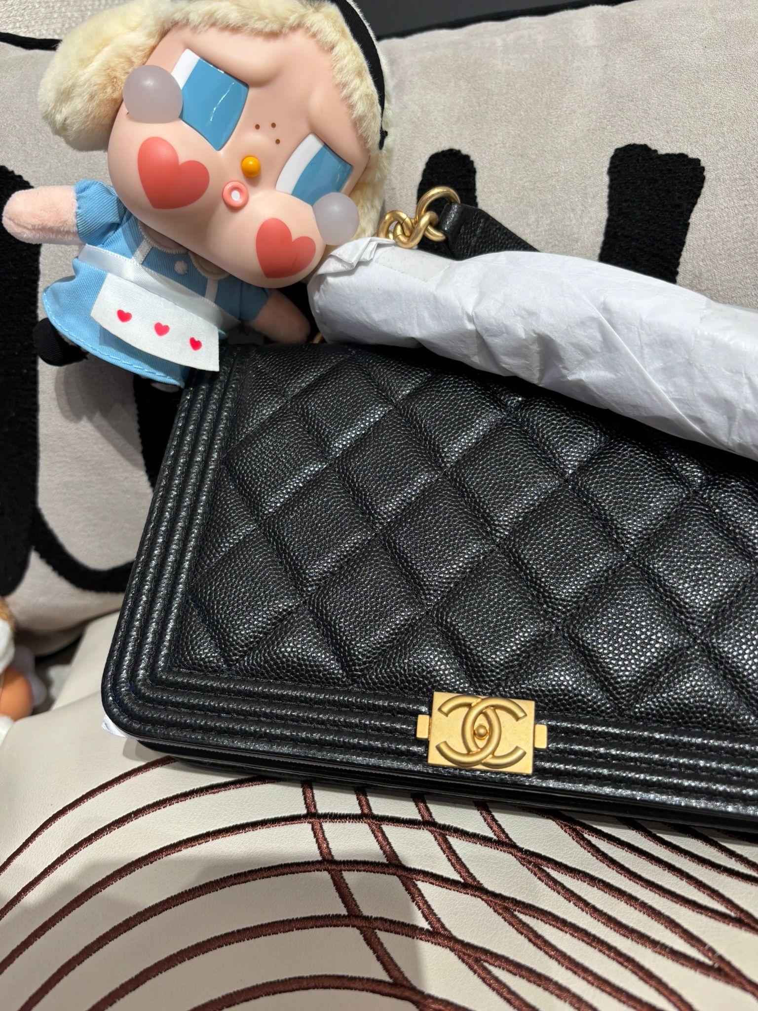 全新 Chanel boy Chanel wallet on chain 100%Authentic ,全新未使用品 ✅專門店收據✅晶片✅dust bag✅box 