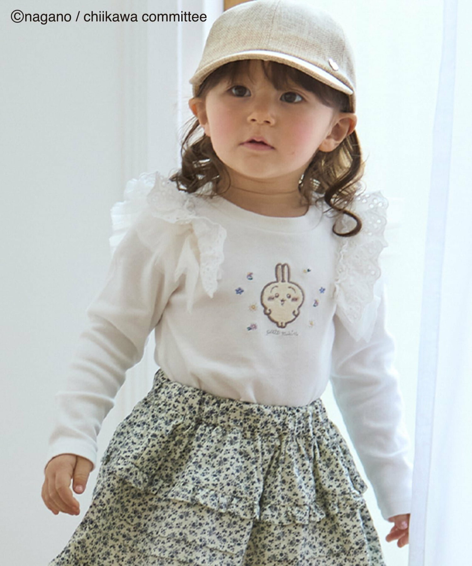 🆕【⭐訂購⭐】 🌀🇯🇵 日本直送🇯🇵 刺繡 #Chiikawa 薄紗荷葉邊肩袖 長袖Tee［3款選］🌀 [ELCA-0111][260329]