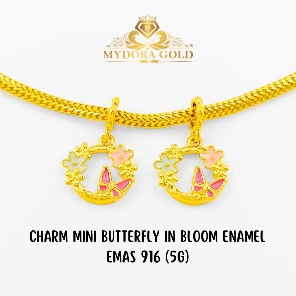MYDORA Charm Mini Butterfly In Bloom Enamel (5G) | EMAS 916/22k