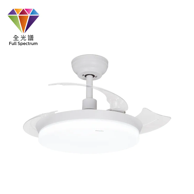 [飛利浦直送 原裝行貨2年保養] 飛利浦 Philips FC510 42吋 DC摩打風扇燈（白色）– 風扇32W + 全光譜LED燈36W 靜音節能 現代簡約設計 Philips FC510 42" DC Motor Ceiling Fan with LED Light (White) – 32W Fan + 36W Full Spectrum Light