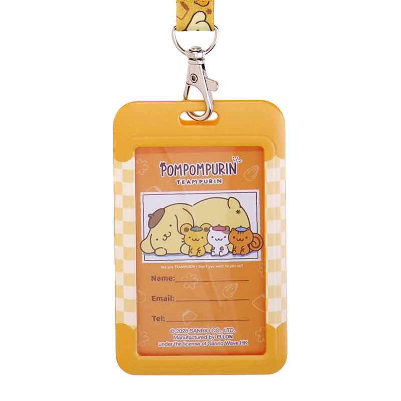 Pompompurin Plastic Card Holder w/ Neck Strap 証件套連頸繩