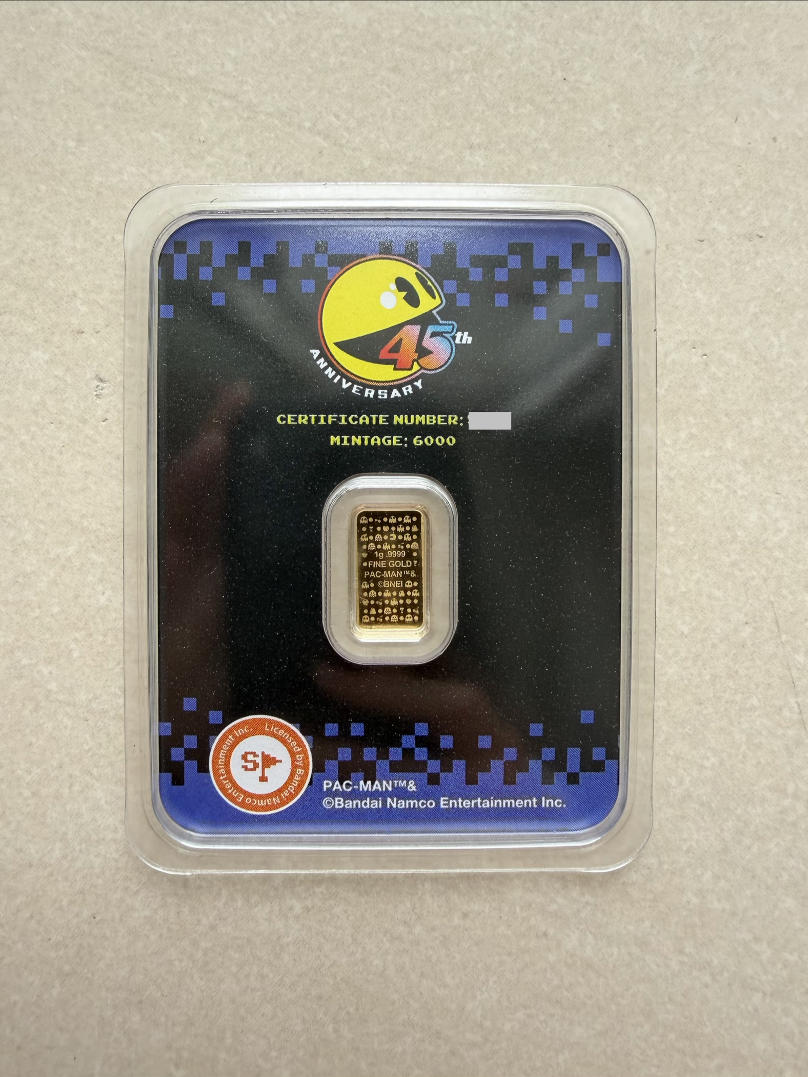 PAMP Pac-Man 1g 🇨🇭Swiss Fine Gold Bar Emas 999.9 (PACMAN)