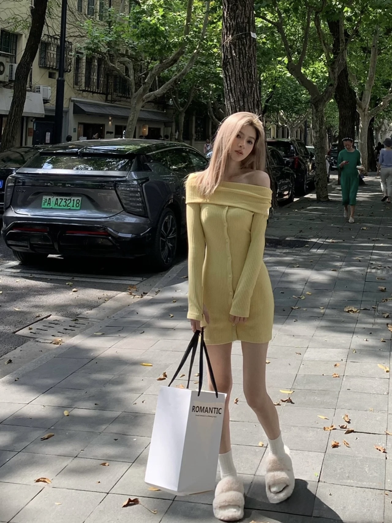 DR257性感辣妹黄色裙