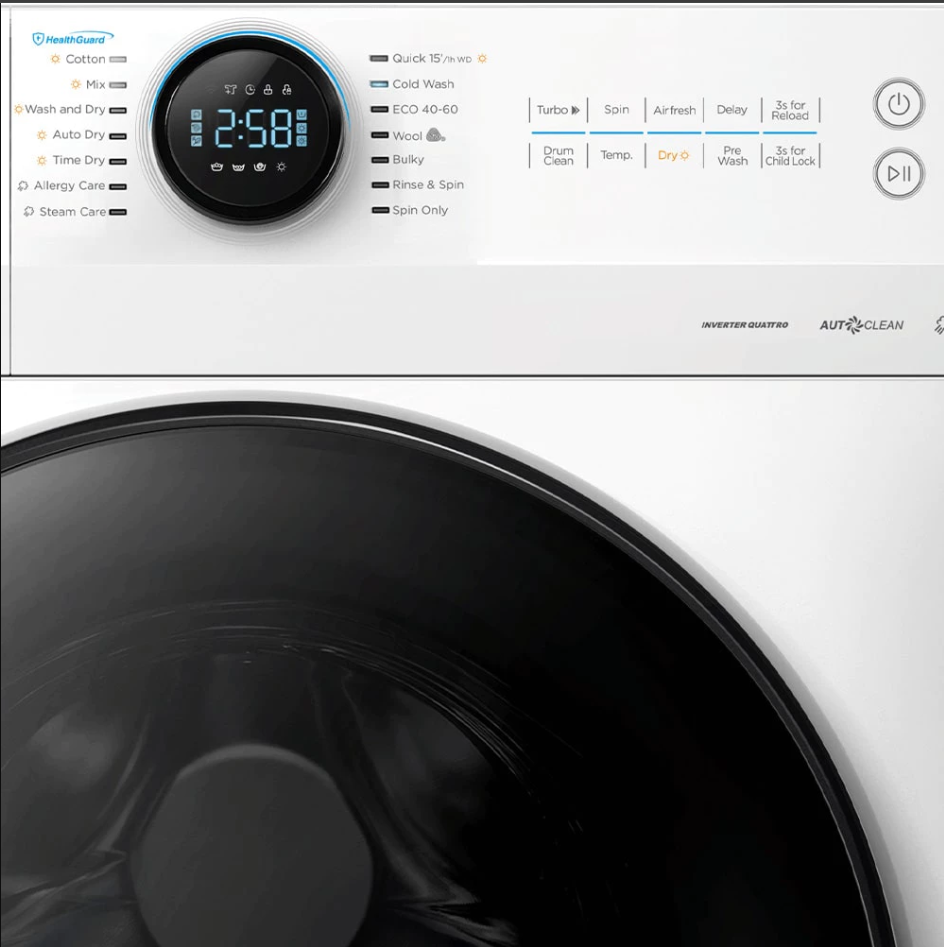 Midea 8.5kg Front Load Washer & 6.0kg Dryer (MF200D85B)