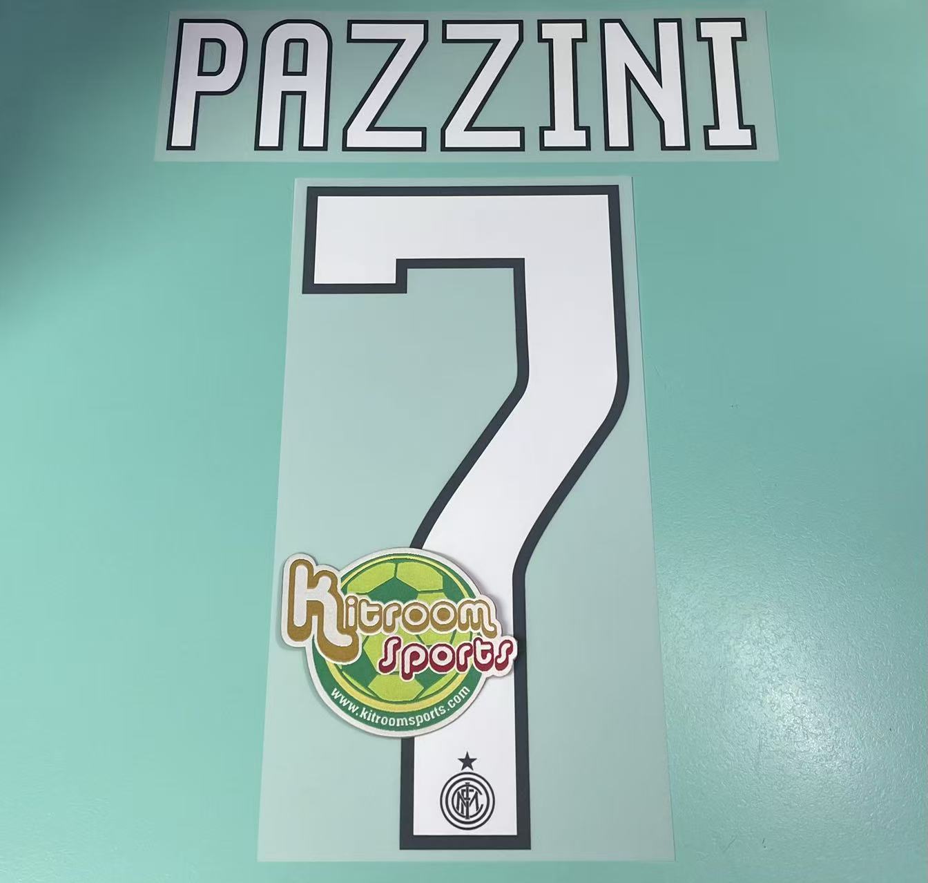 2011-12 Inter Milan Home Nameset #7 PAZZINI