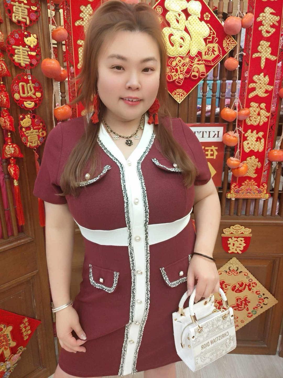 TW#3853-1 法式小香风连衣裙