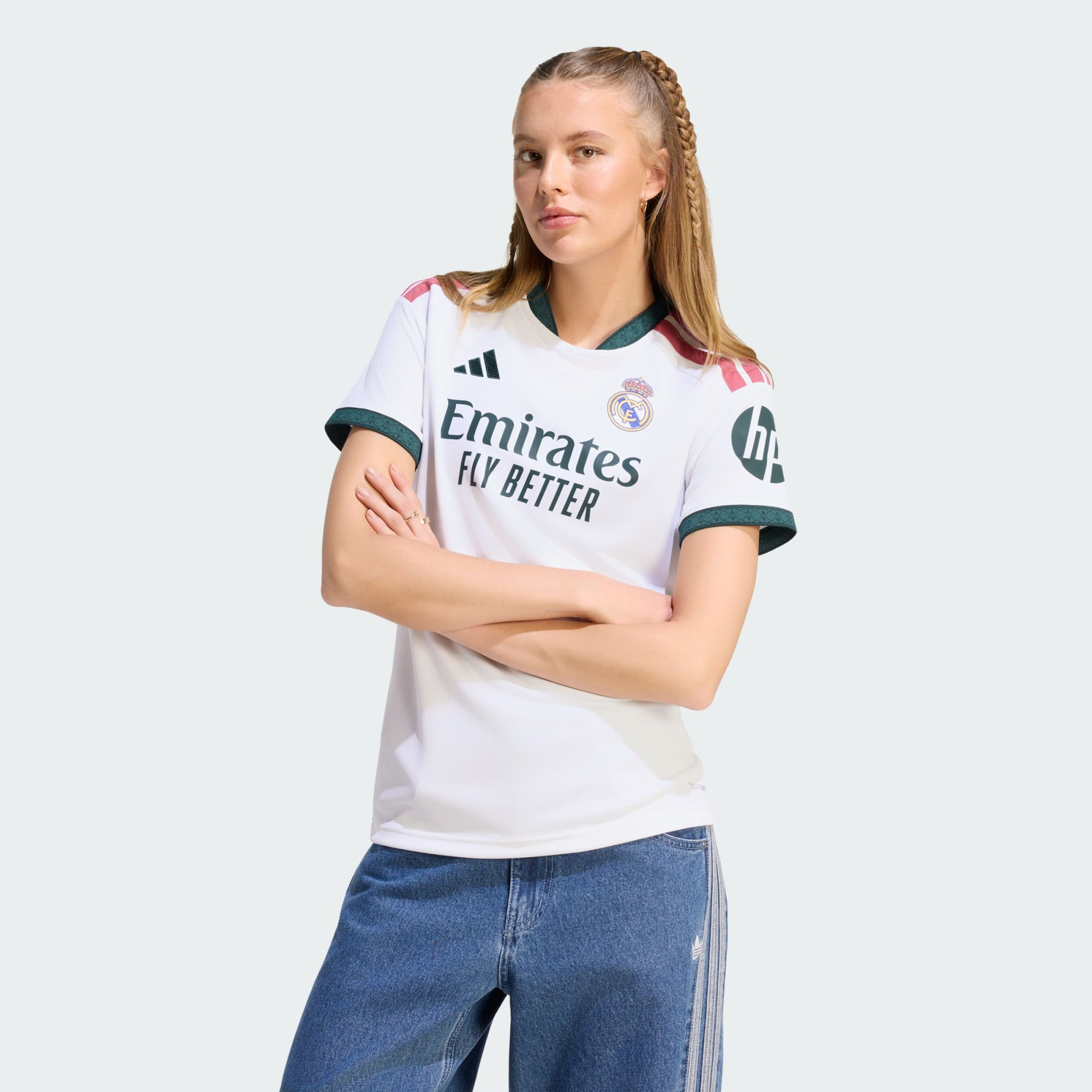 👑💎好比皇冠上鑽石與珍珠 Adidas Real Madrid 皇家馬德里 2026-27 主場女裝球迷版球衣 (可加印字章) KC3989