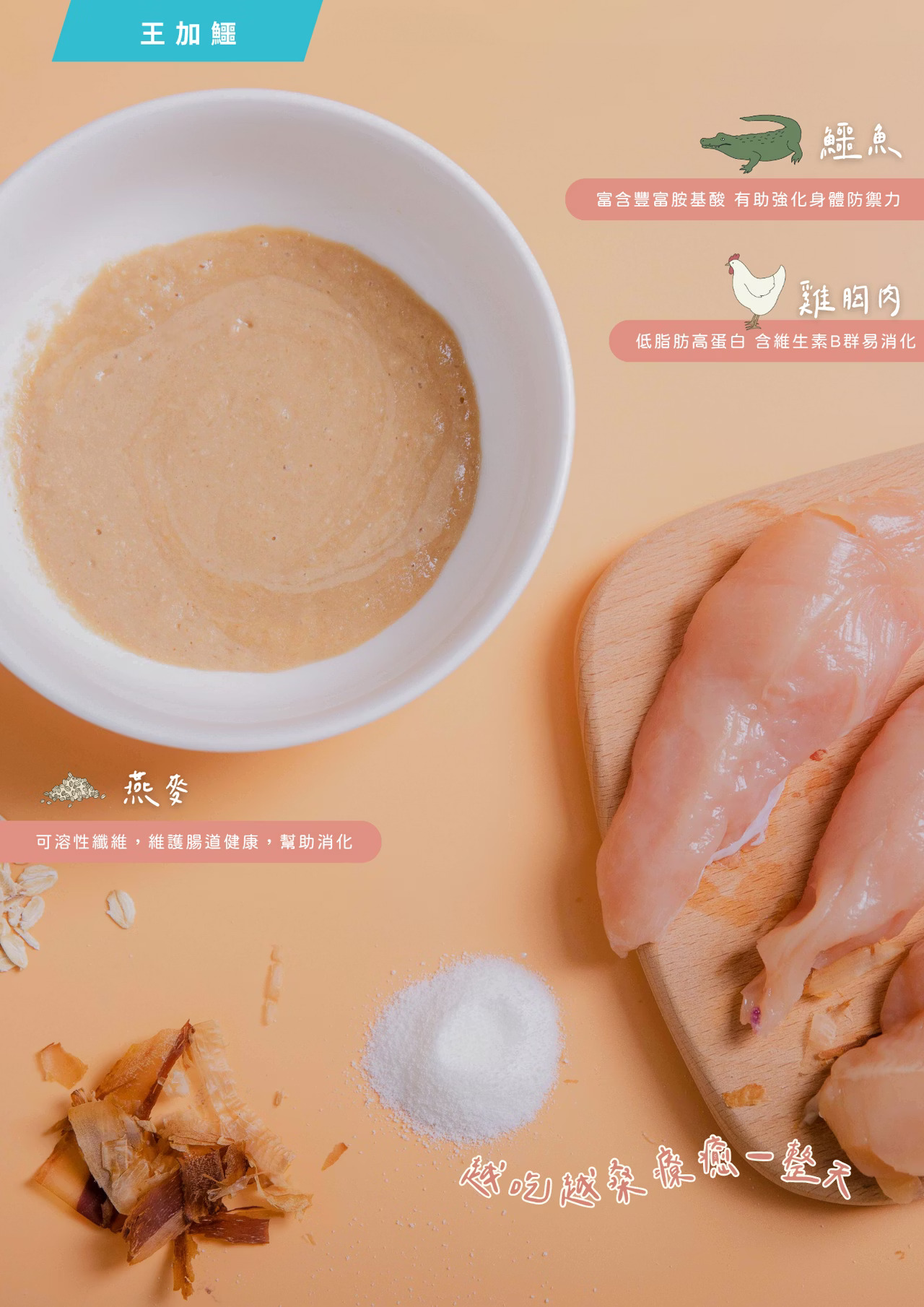 泥豪桑！王加鱷｜維持活力｜100%天然營養蔬果肉泥