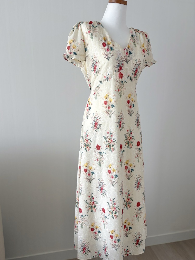 Premium Embroidered Floral Dress