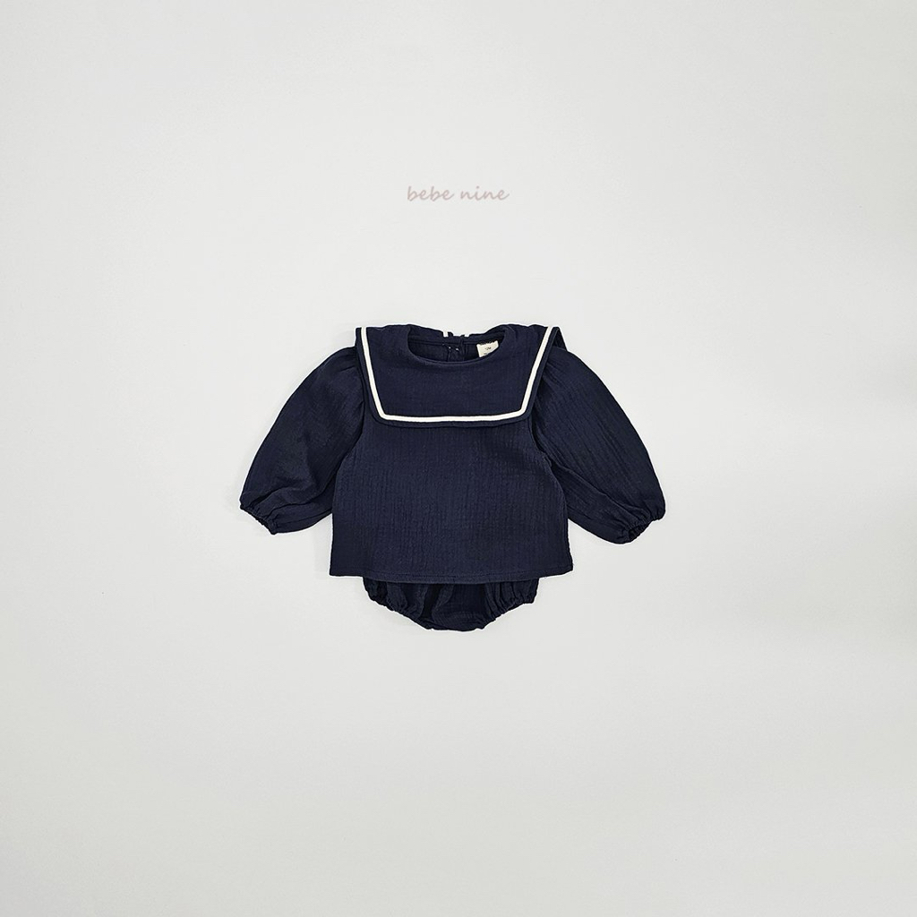 🌸預訂 韓國直送🌸🇰🇷Bebenine三色方型水手領上衣燈籠褲套裝