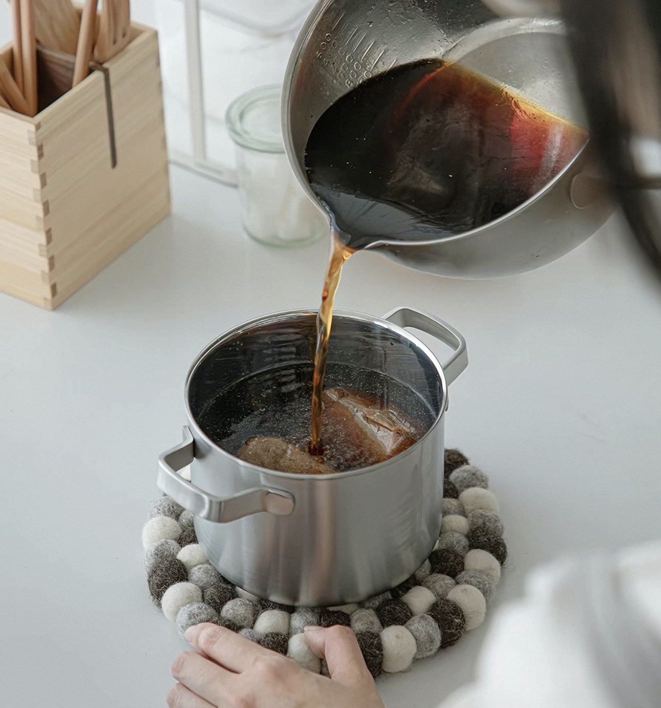 日本霜山不鏽鋼迷你雙耳湯鍋