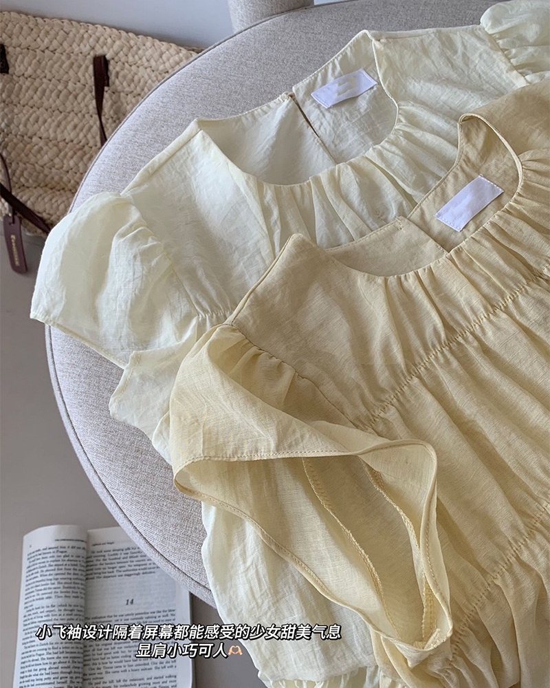 Oni Style Ruffle Blouse 韩系小衫 （ 4 colour ）