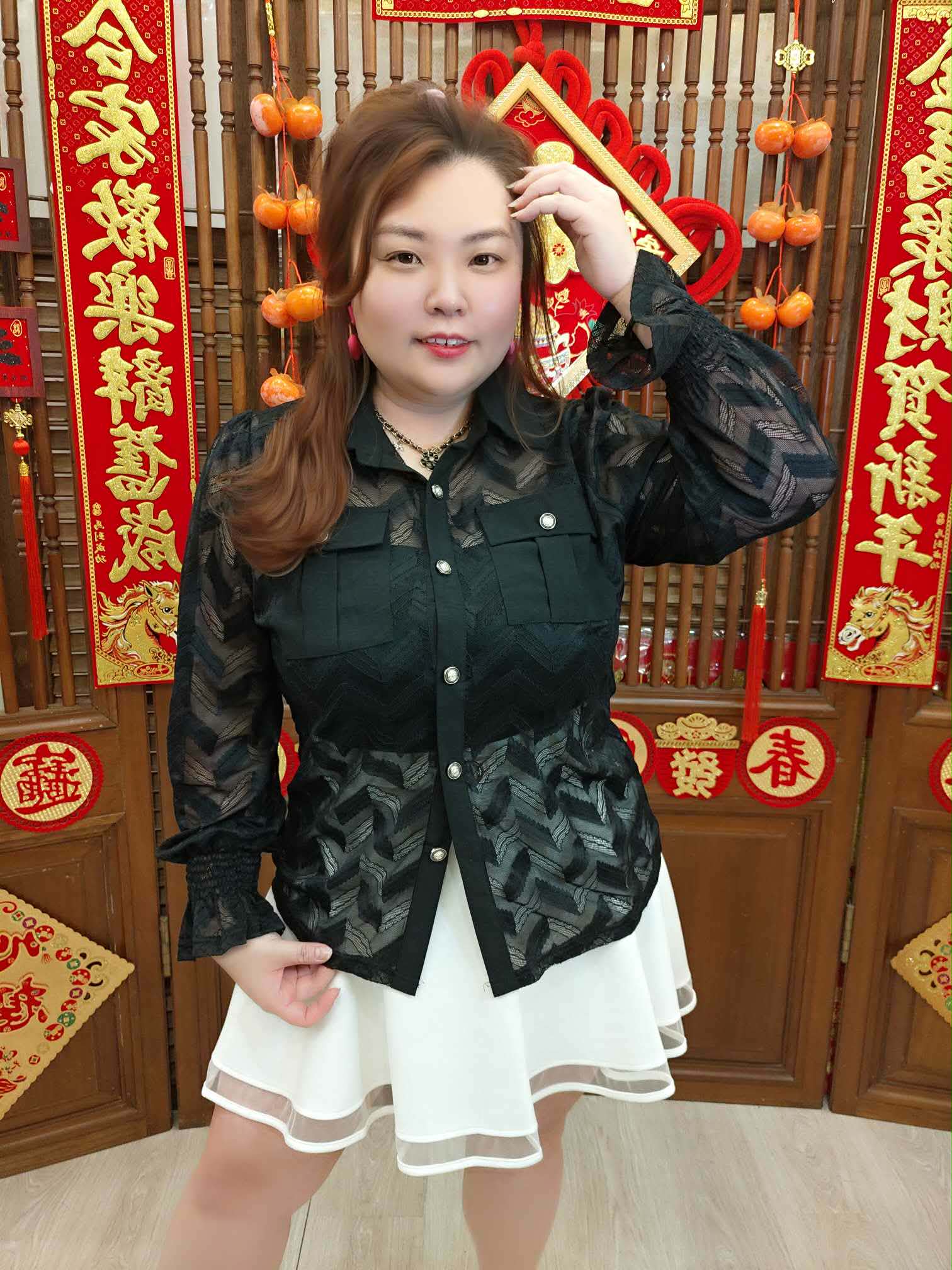 NFC09 TW#5133 压褶直筒长袖衬衫