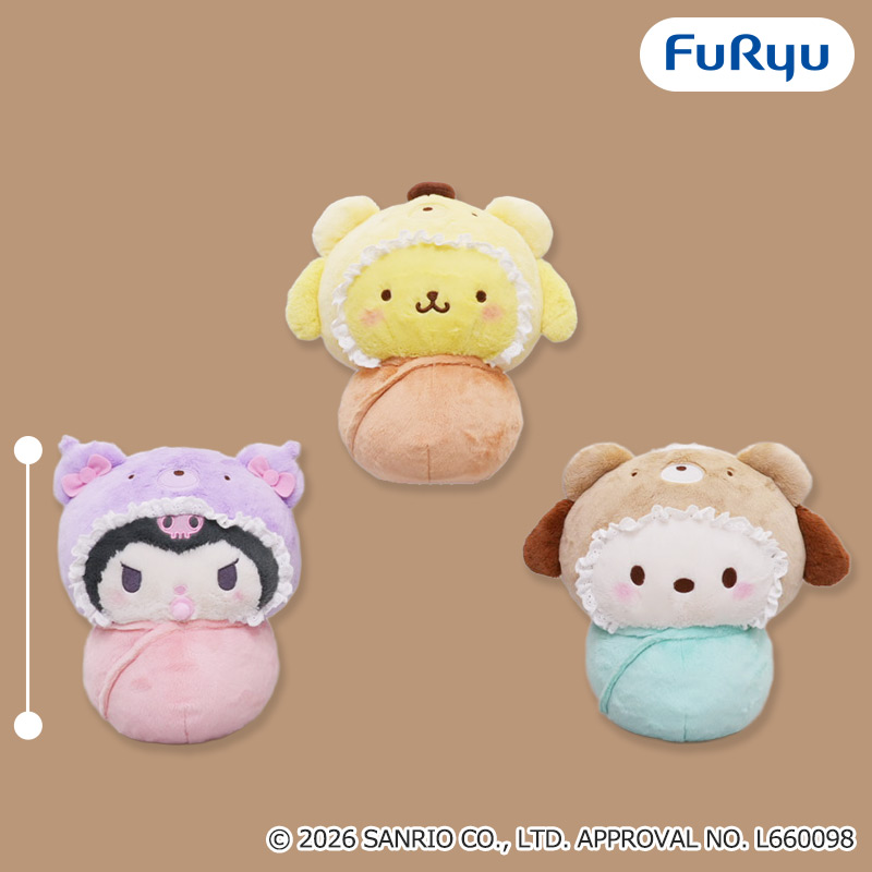 預訂 | 日本版 Sanrio 熊仔造型包被BB奶嘴公仔 24CM