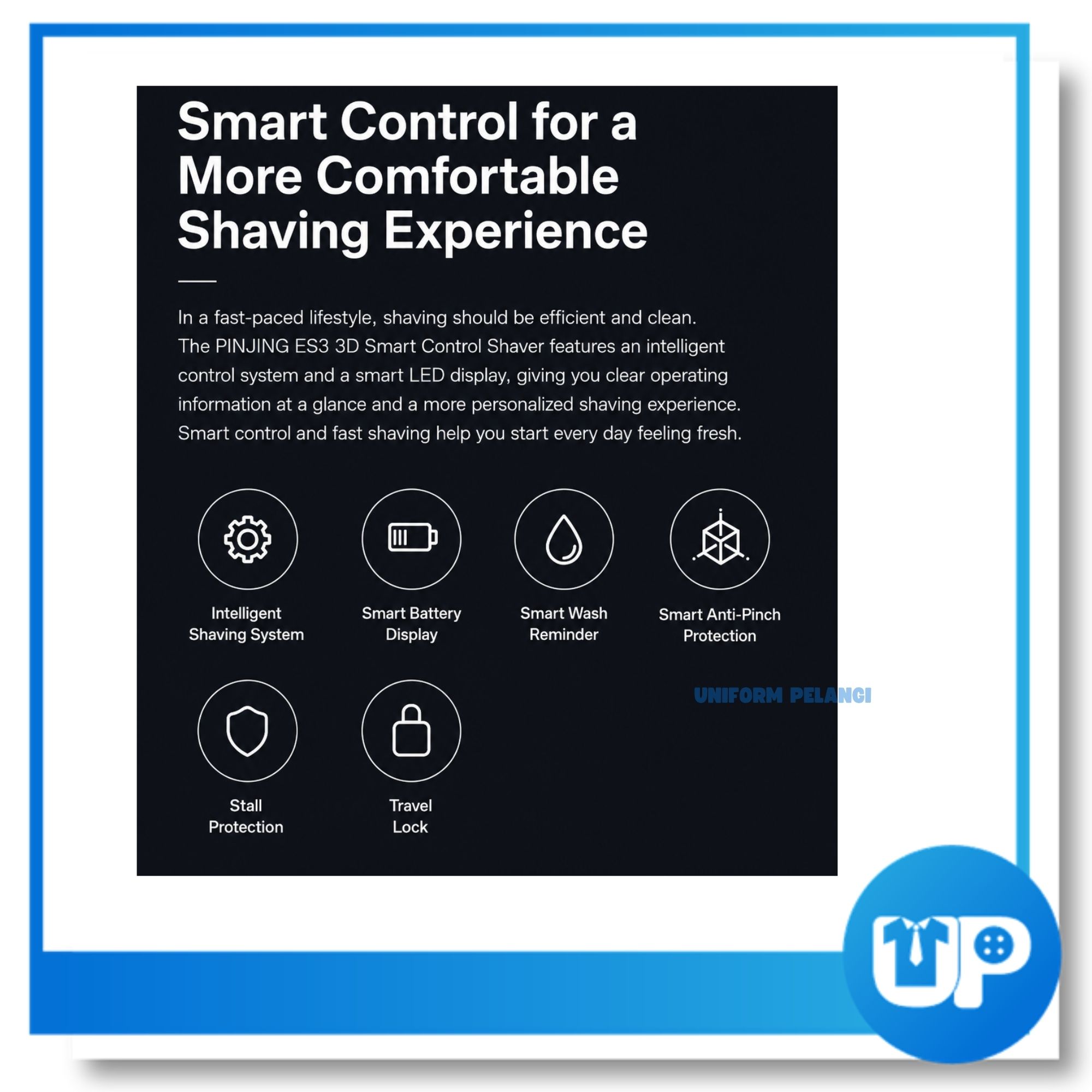 Pencukur Shaver Elektrik Mijia Pinjing 3D Smart Control 米家品敬3D智控剃須刀刮鬍刀 