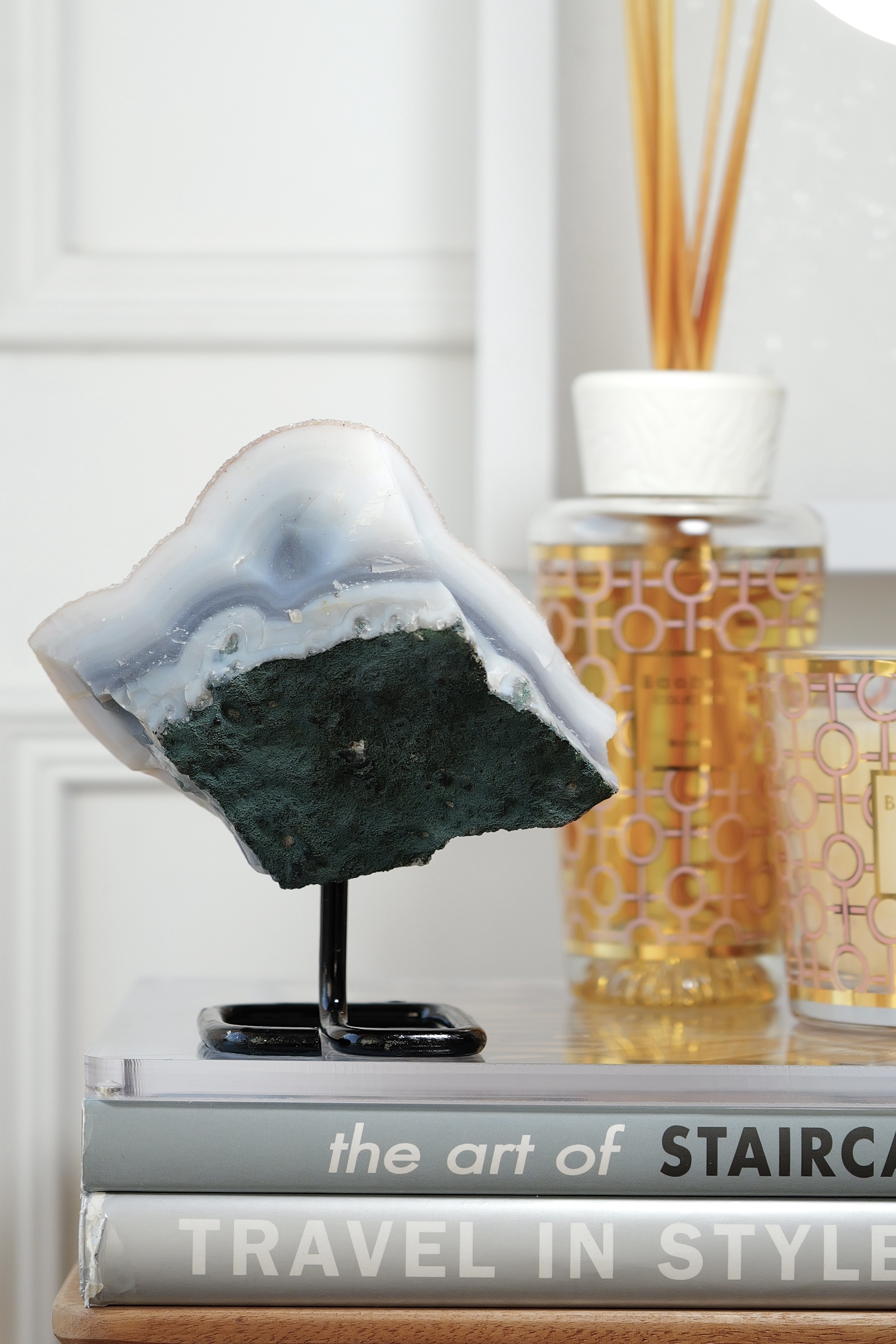 ༒14.5cm閃閃沙糖粉橙瑪瑙擺件༒AG.A31C58G7NN-RA27*3nm~