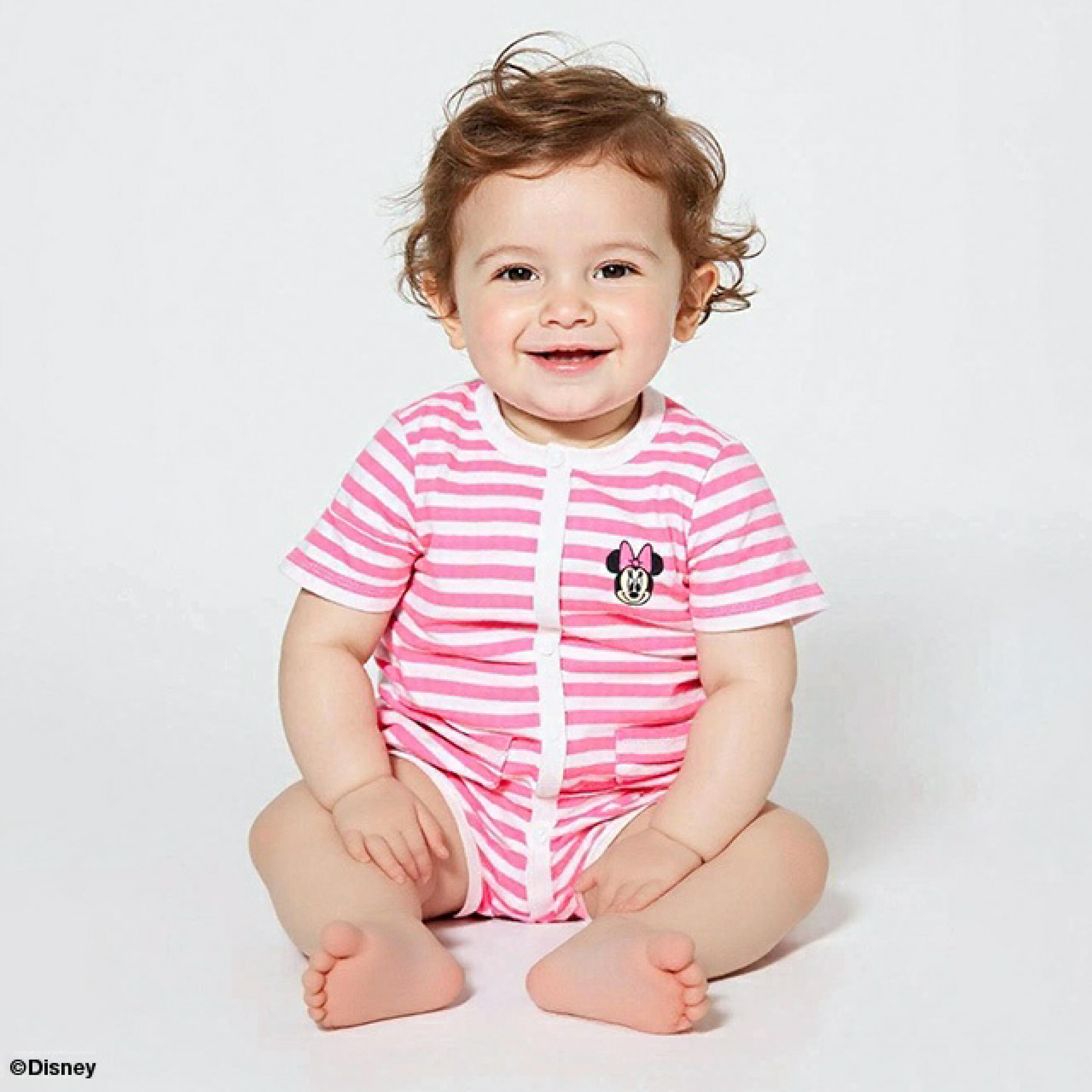 🇯🇵預訂 日本直送🇯🇵Babydoll x Disney六色臀部人物大貼花條紋短袖連身服