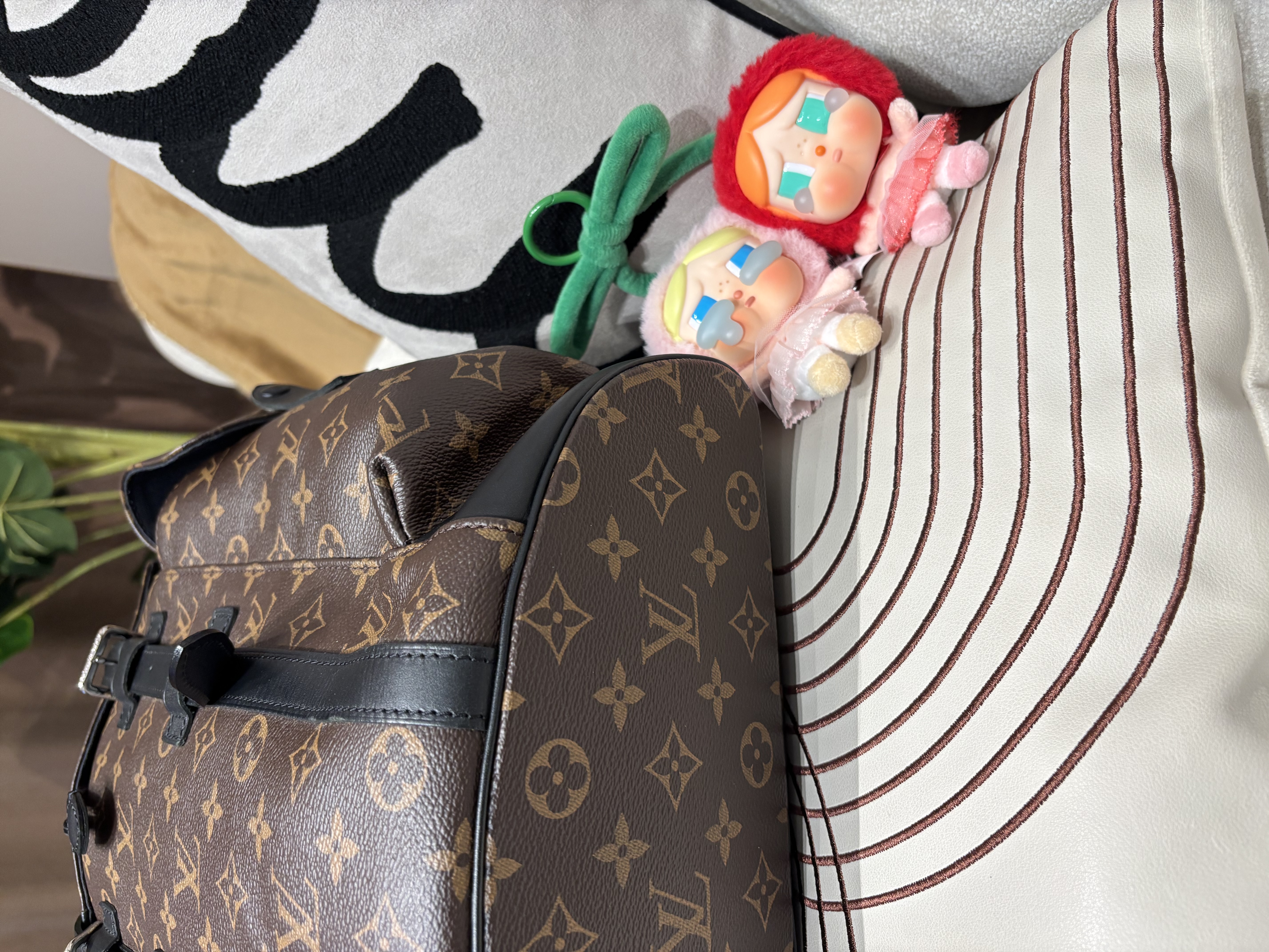 Lv backpack Christopher MM M43735 Monogram Macassar 100%Authentic,95%new✅dust bag ✨