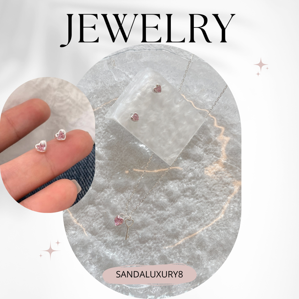 Heart Shaped Ear Studs