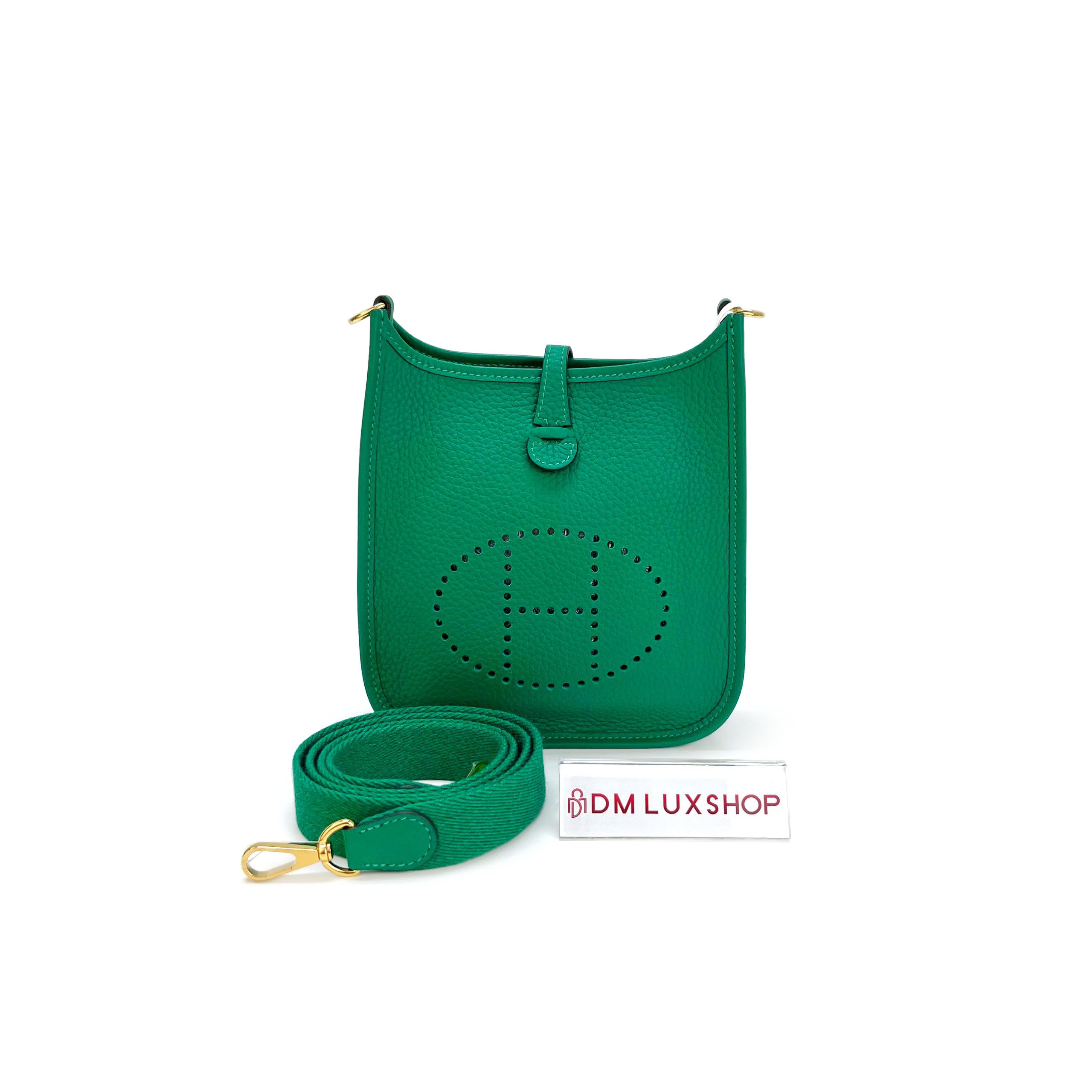 Hermes Mini Evelyne Vert Vertigo GHW (Stamp W, Y: 2024)