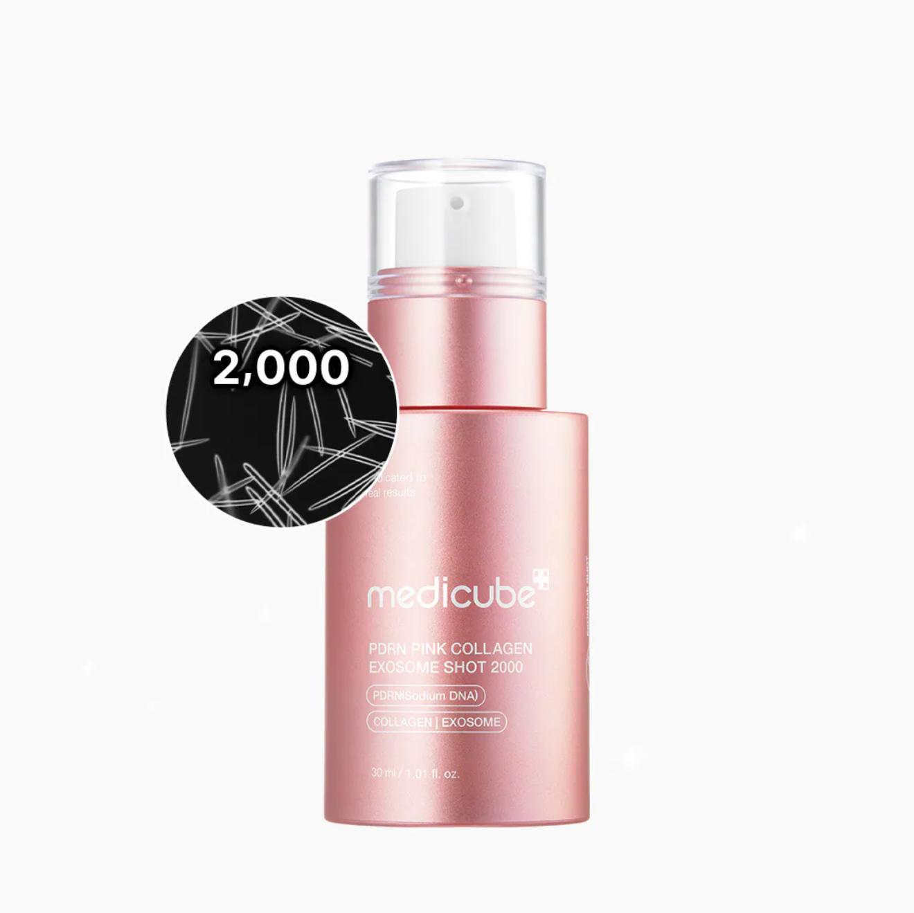 Medicube PDRN粉紅膠原外泌體2000微針安瓶