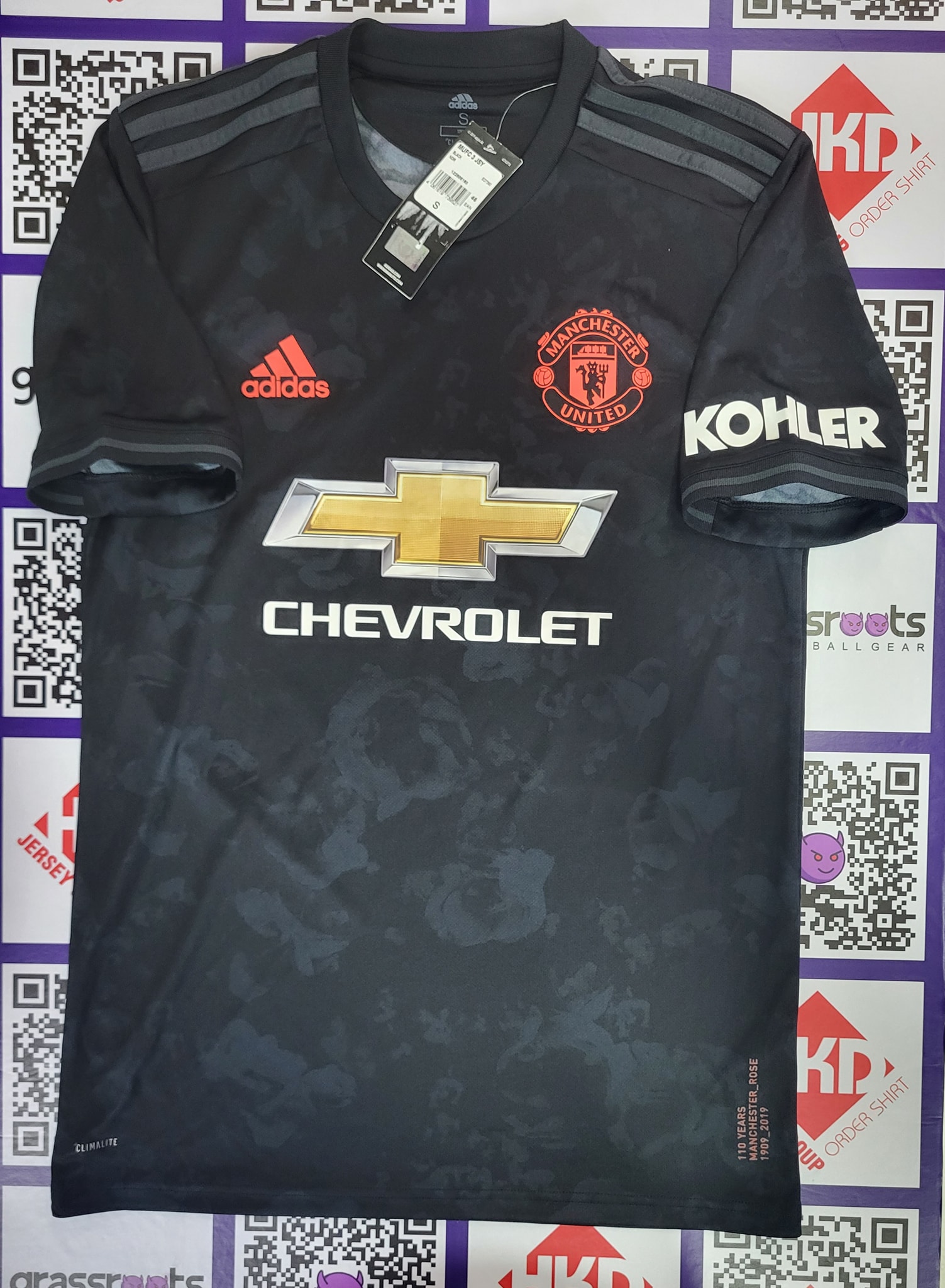 19/20 曼聯 2客 Size S 連原裝GREENWOOD盃賽印字