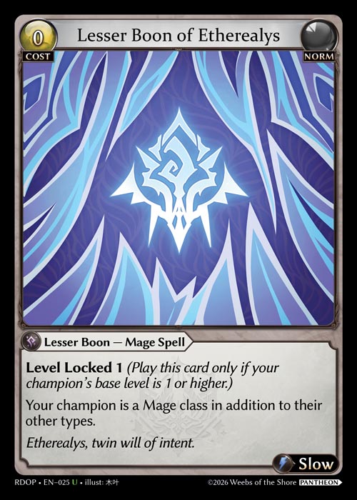 Lesser Boon of Etherealys / RDOP-025 (U)