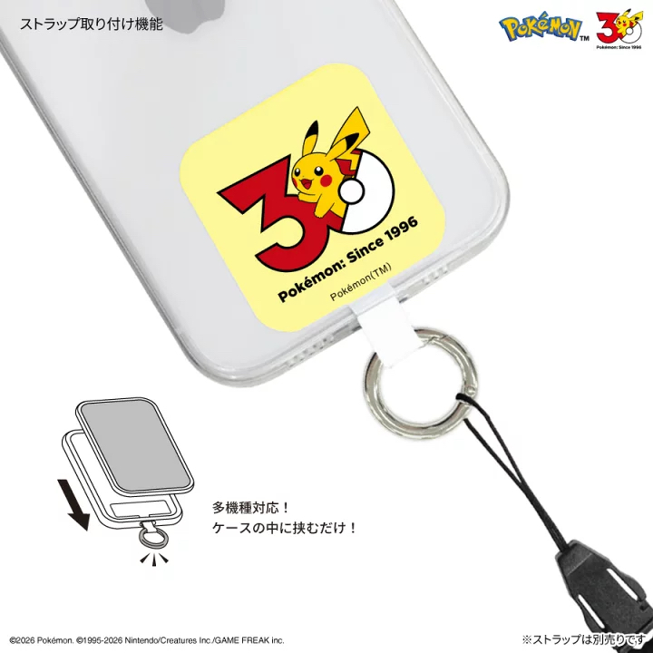 日本預訂📍日本Pokemon 30週年圖案電話掛片 2026年11月下旬到貨