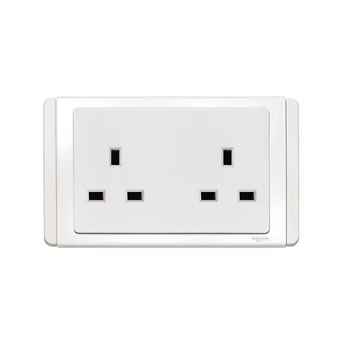 施耐德 NEO 凝白 13A孖蘇 插座