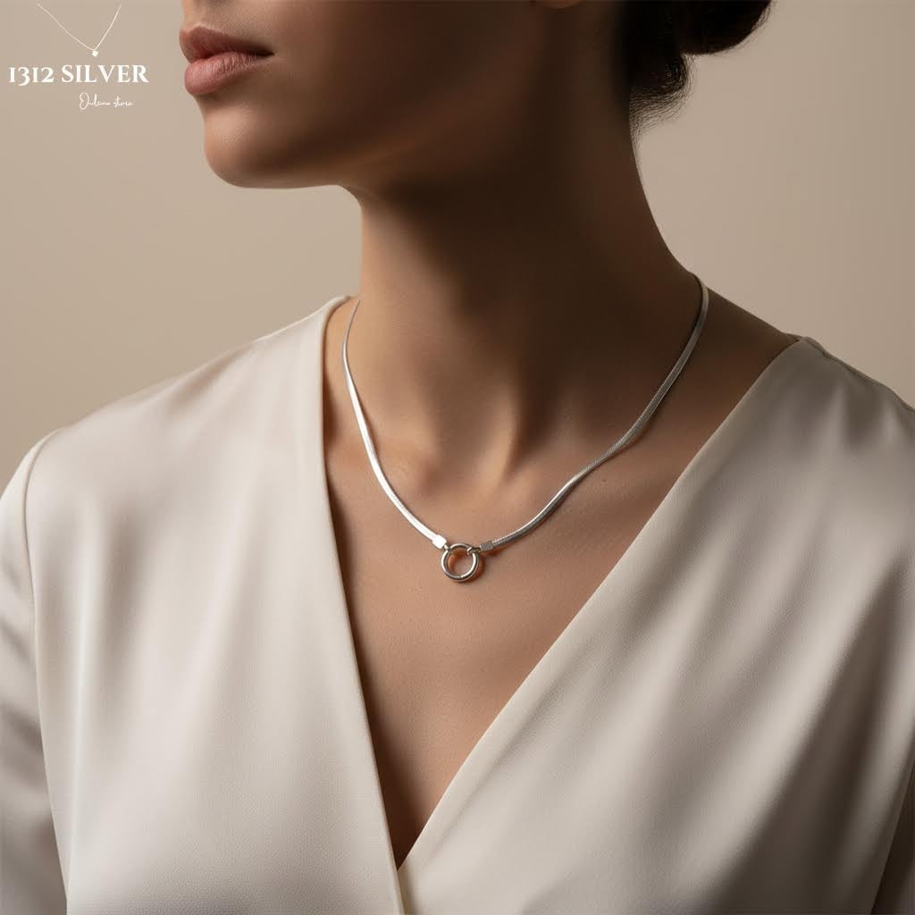 S925 -EN0113 Snake Chain Necklaces