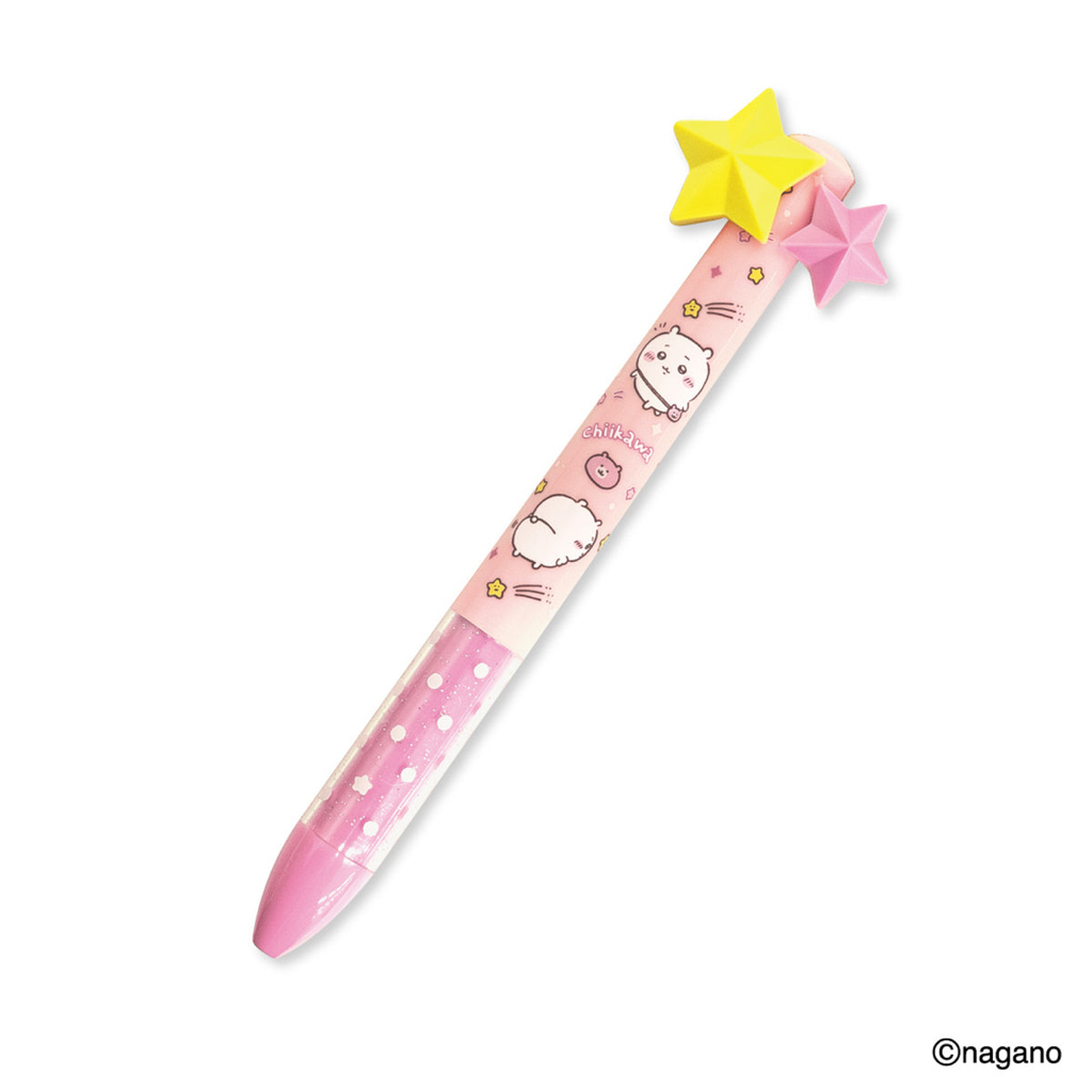 Chiikawa 星星型的旋鈕可愛 紅色和黑色兩色圓珠筆