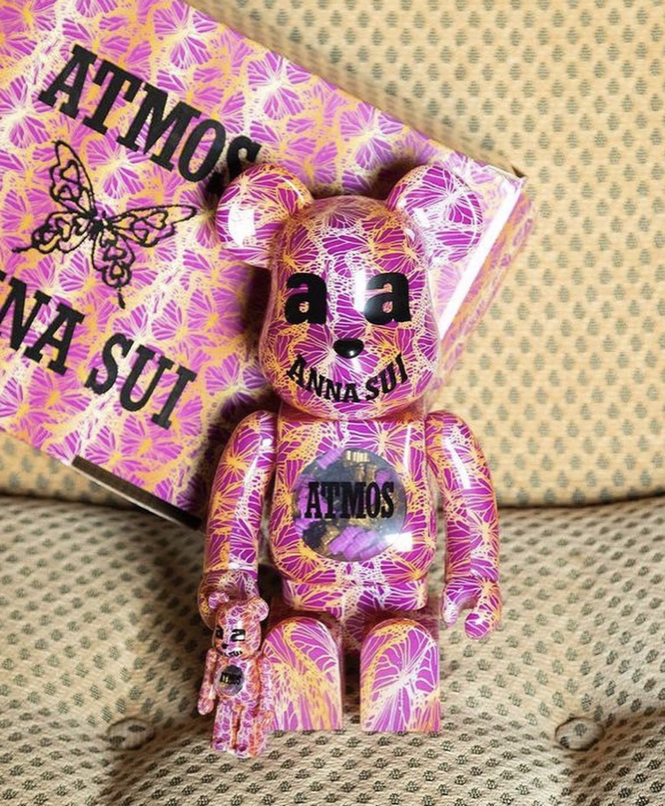 日本限量版limited edition BE@RBRICK atmos x ANNA SUI 100% & 400%