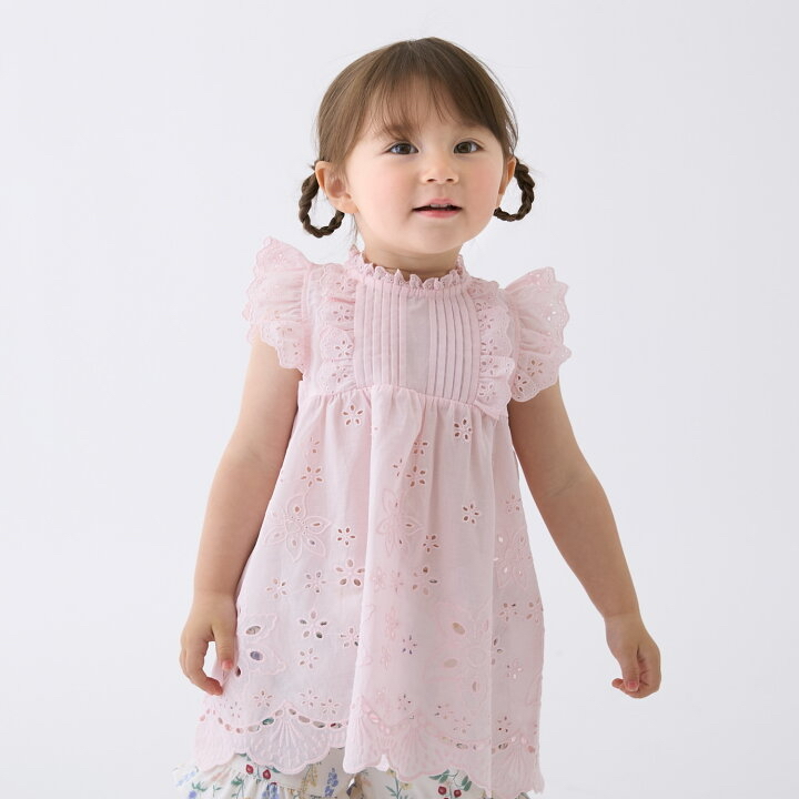 🇯🇵預訂 日本直送🇯🇵Petit Main 三色蕾絲荷葉邊短袖上衣