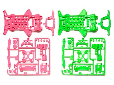 Super XX Fluorescent-Color Chassis Set (Pink & Green)