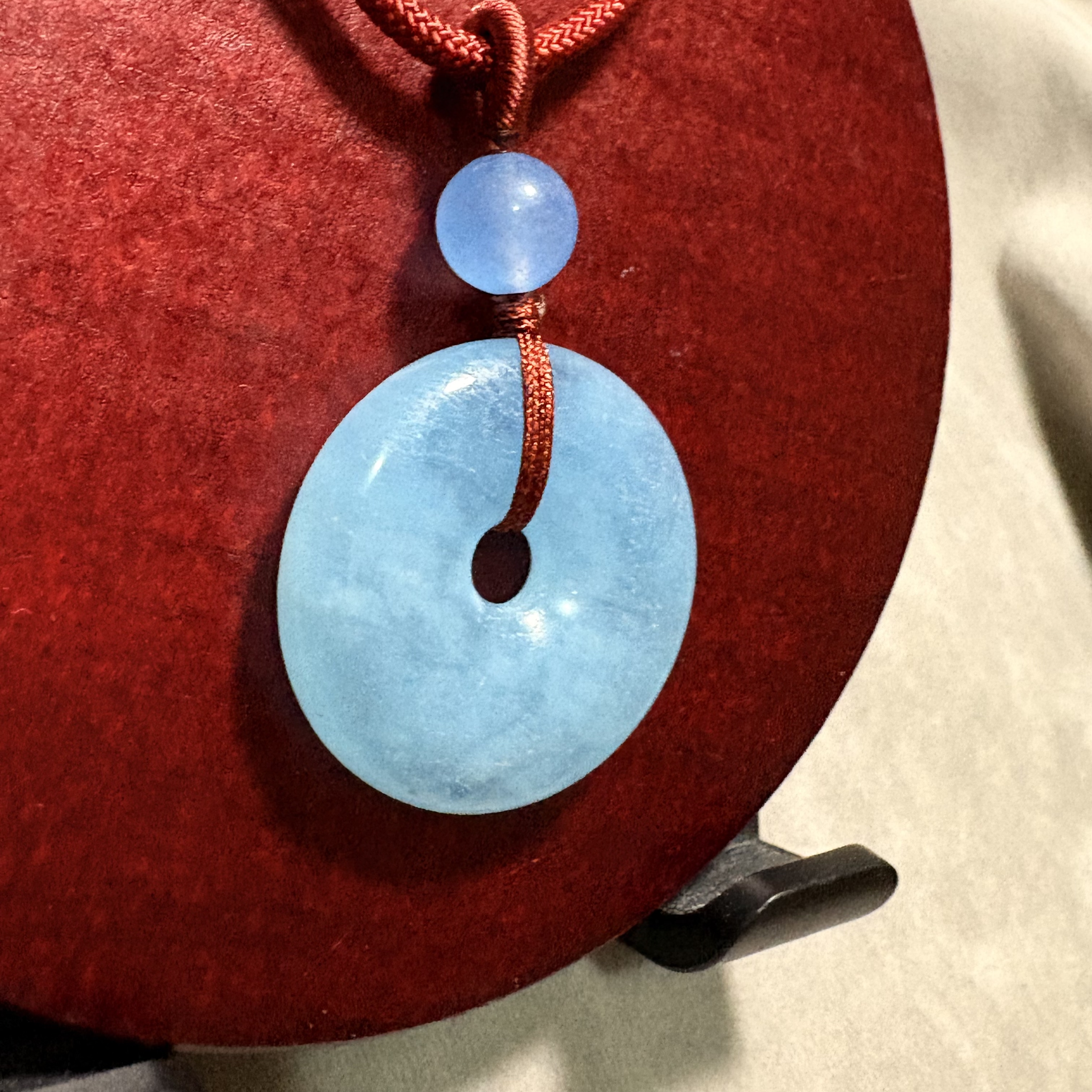 海藍寶平安扣 No.19-132規格：直徑：28.4cm 重：10g