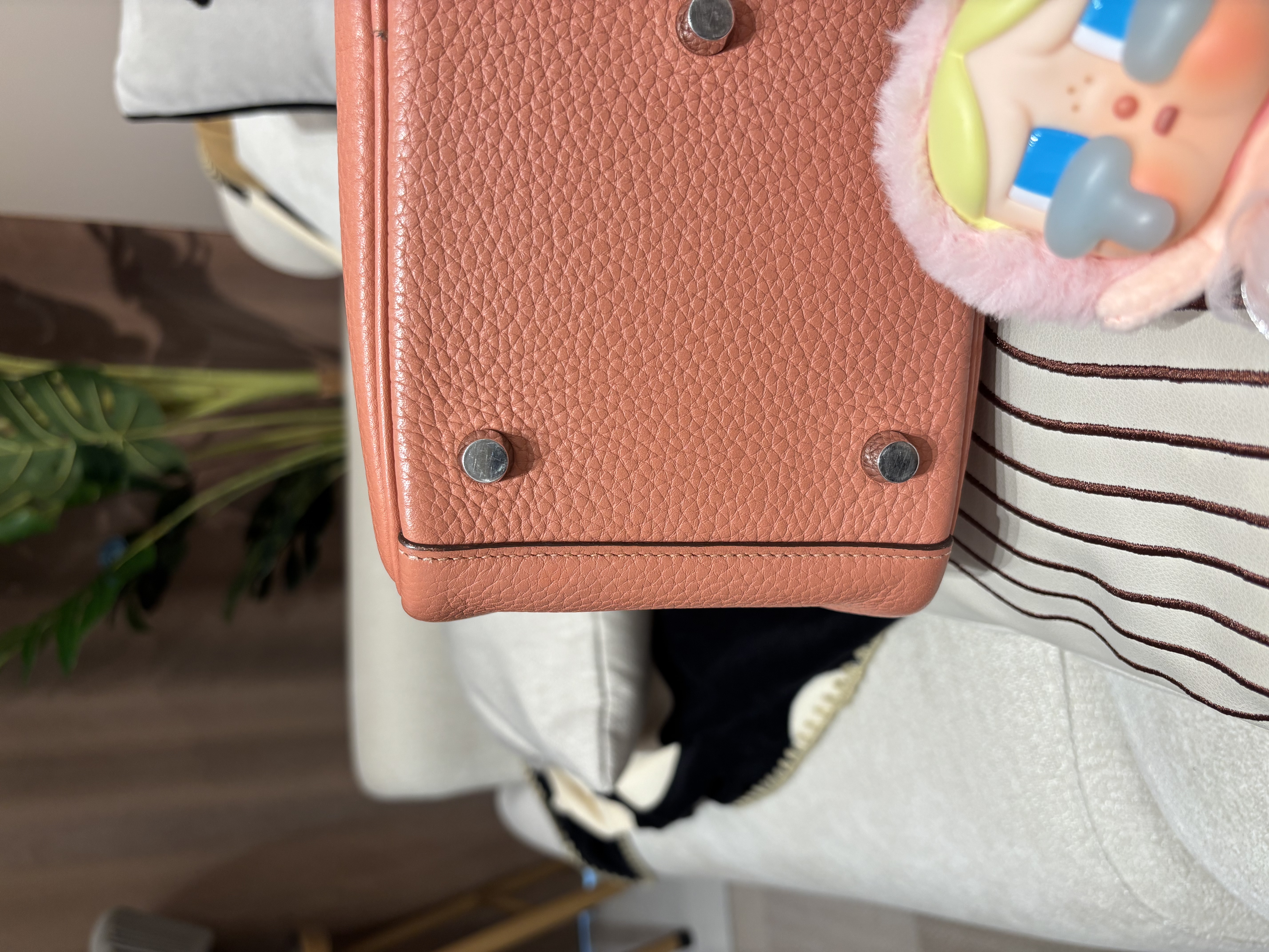 Hermes Lindy 26 Stamp [Q] 龍蝦粉銀扣100%Authentic, 95%New ✅Dust bag