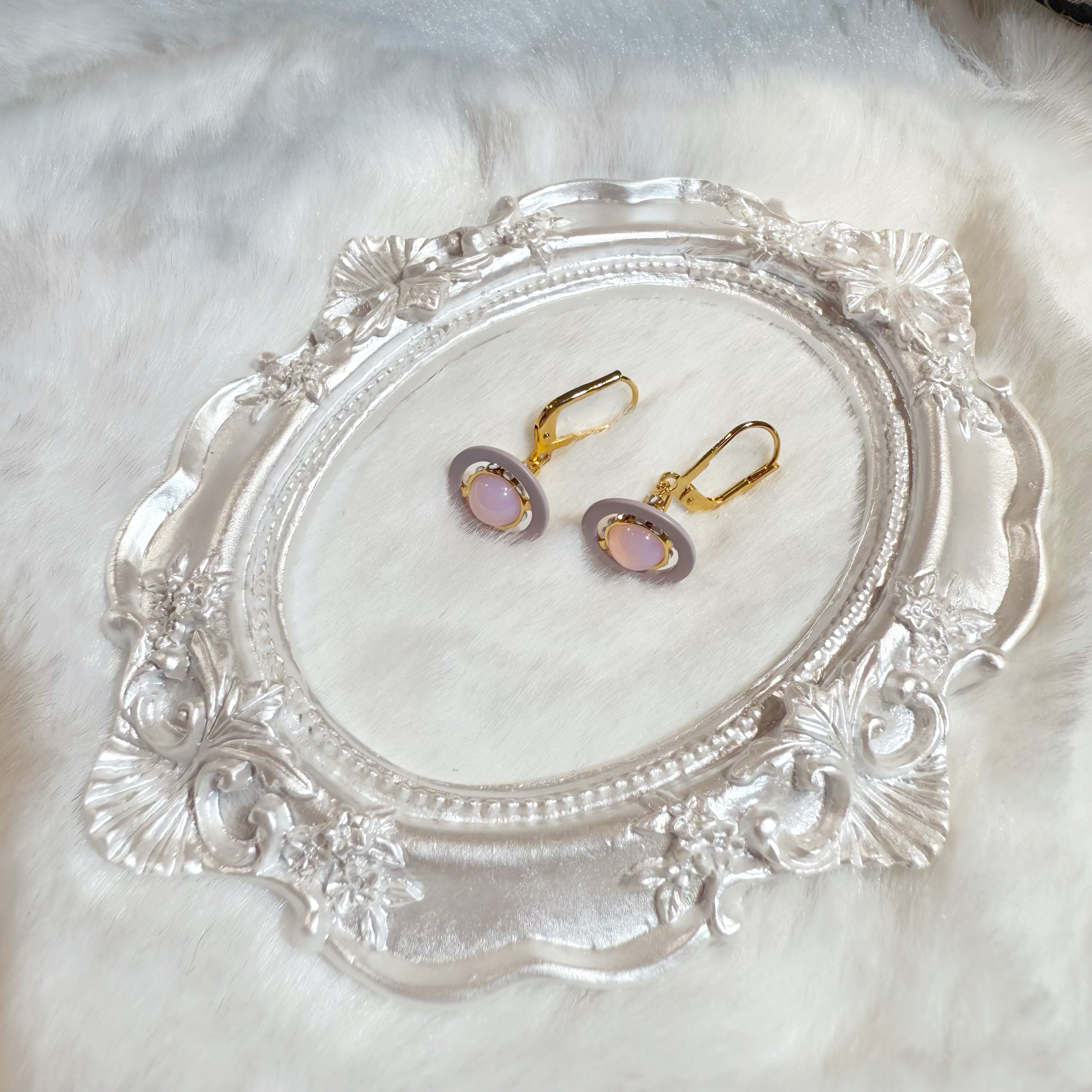 VW petite mini 3d earrings pink